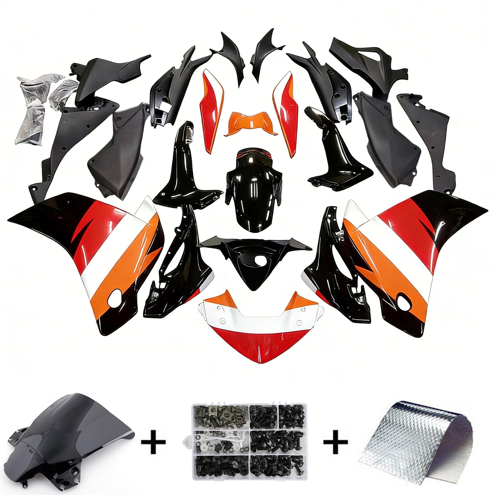 Carénages Amotopart 2011-2015 Honda CBR250R Repsol Orange Generic