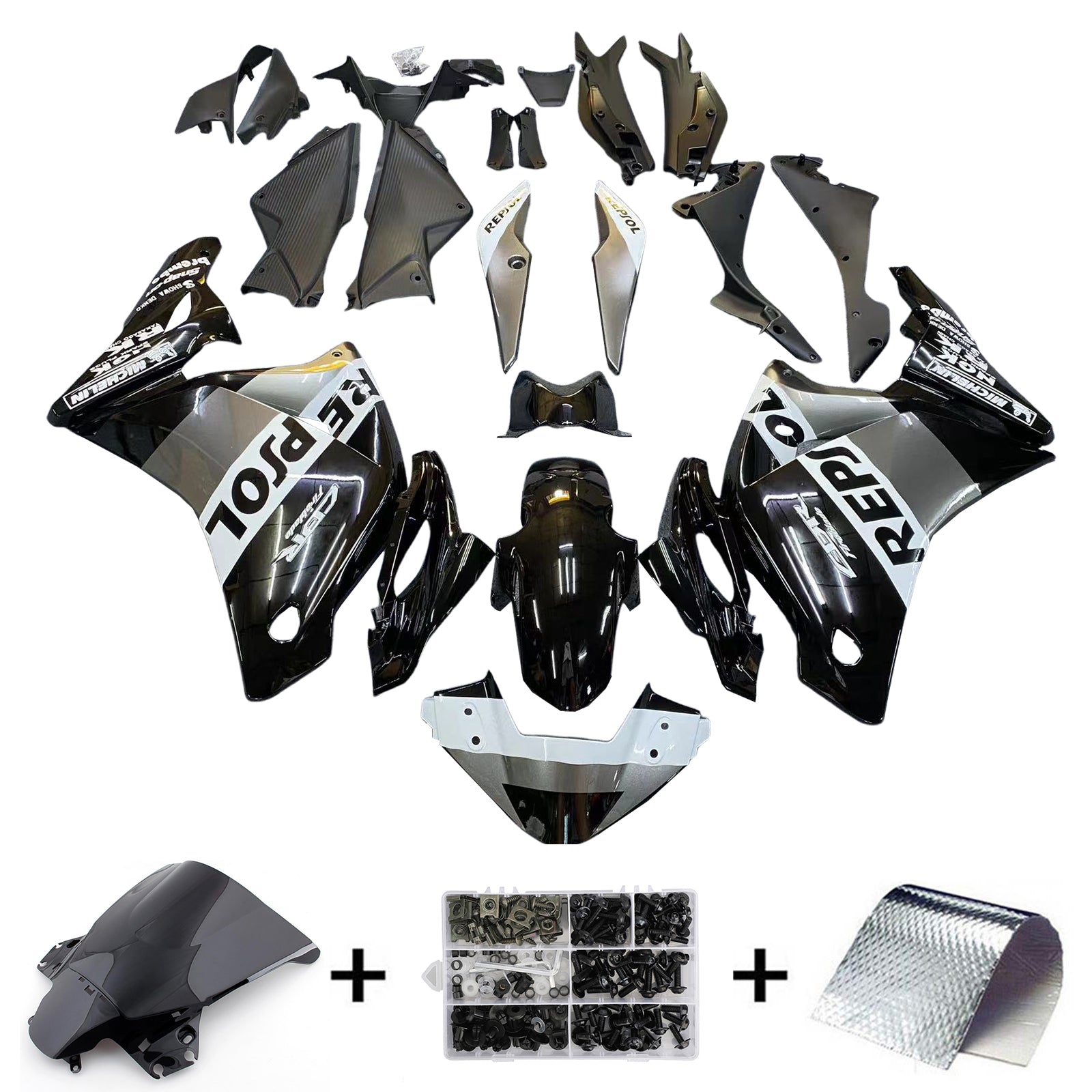 Kit de carénage d'injection Honda CBR250R 2011-2015, carrosserie en plastique ABS