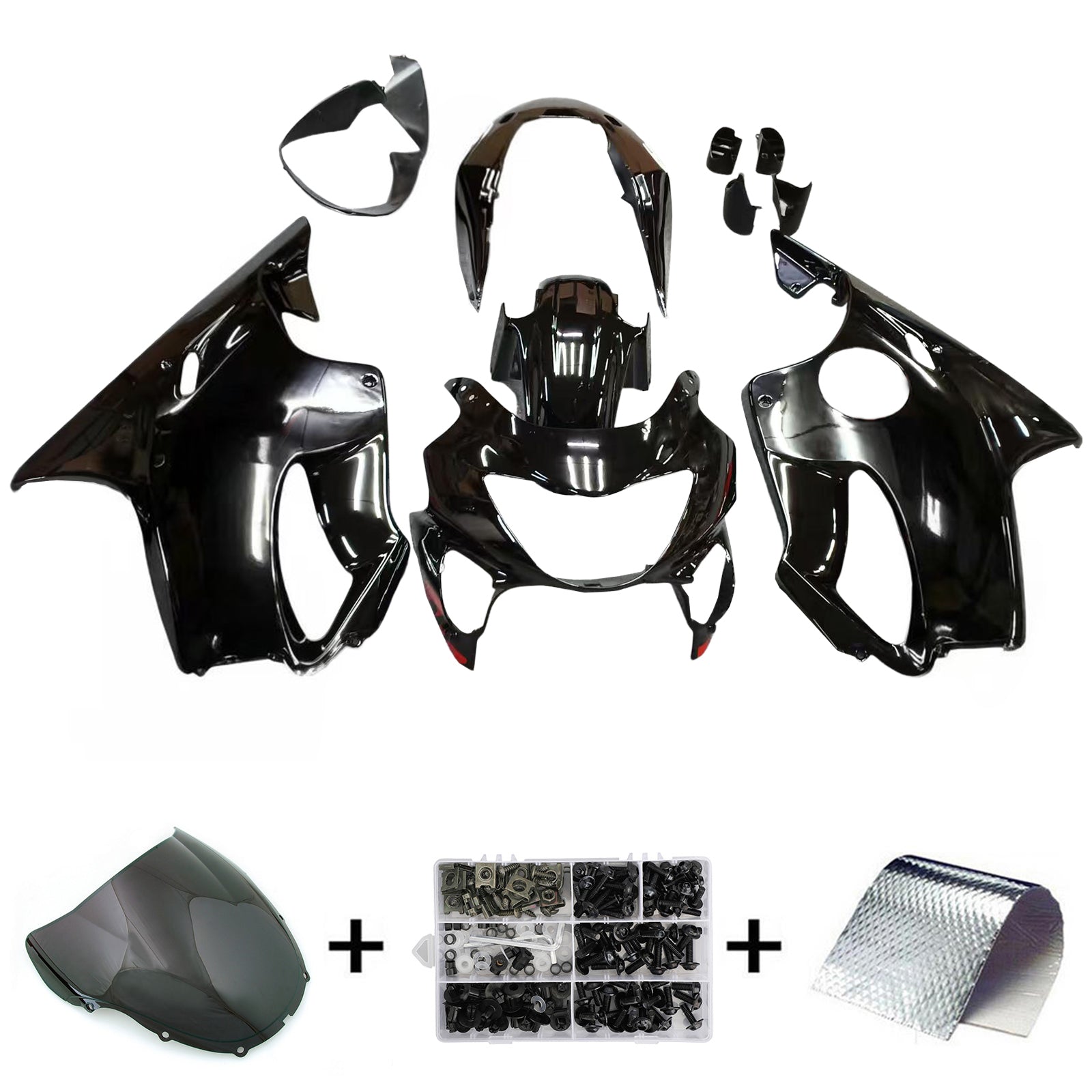Amotopart Kuip voor Honda CBR600F4 CBR 600 F4 1999-2000 Rood Zwart Generiek