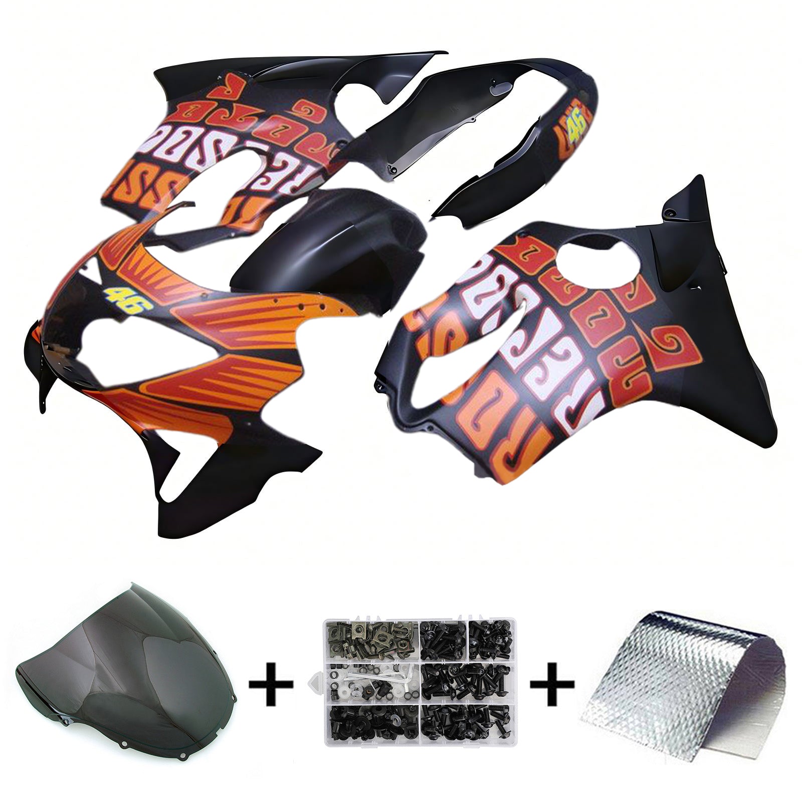 1999-2000 Honda CBR600 F4 injectiekuipset ABS kunststof carrosserie