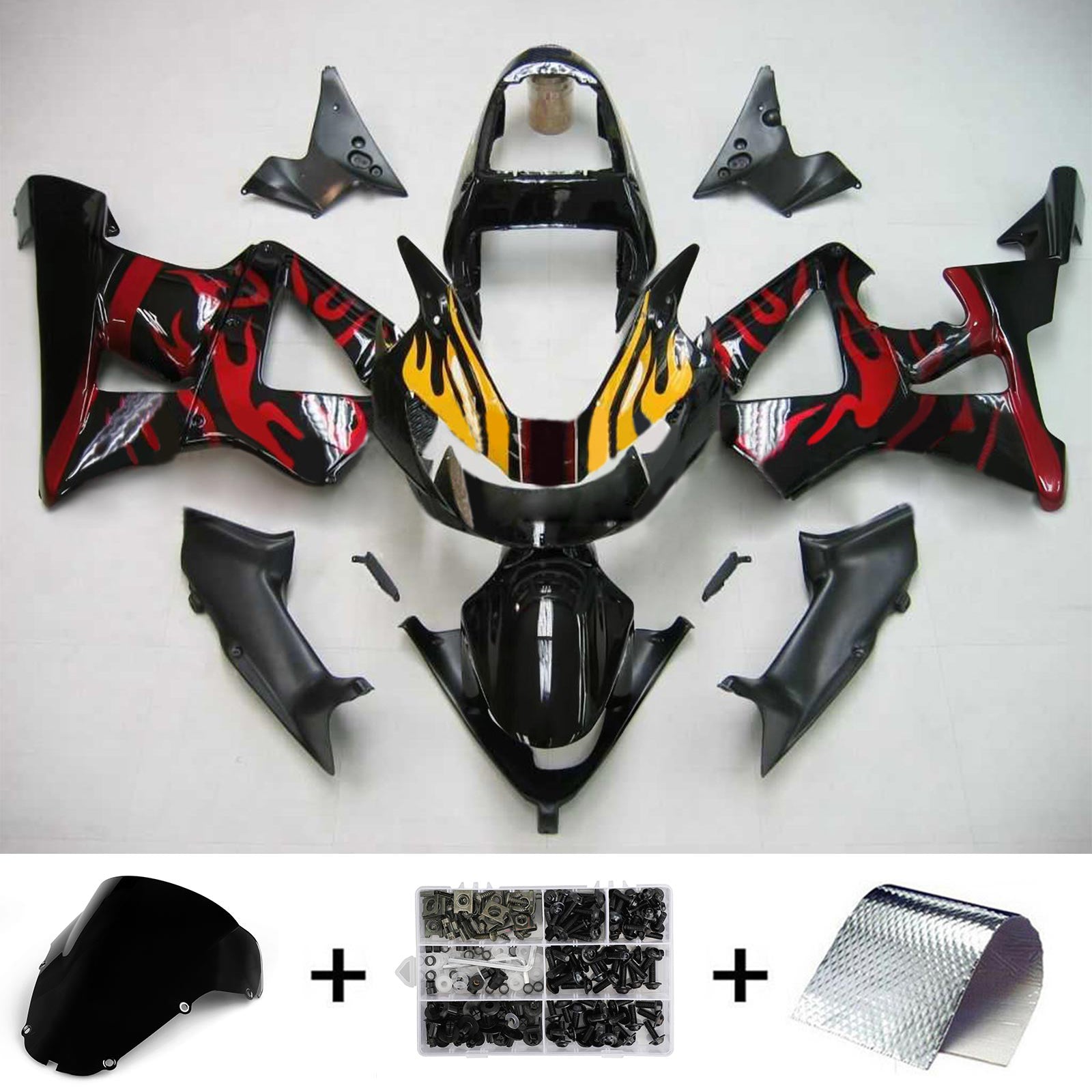 2000-2001 Honda CBR929RR Kit de carenado de inyección Carrocería Plástico ABS