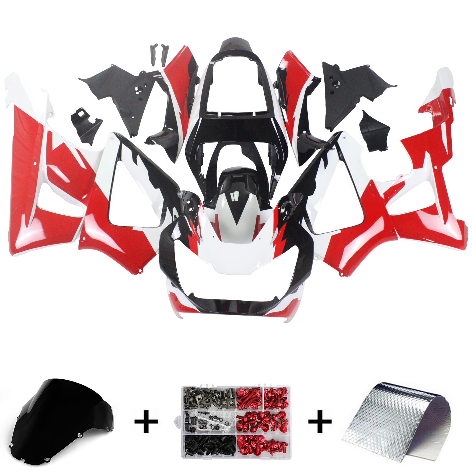 2000-2001 Honda CBR929RR Ruiskutussuojasarja Kori Abs Muovi