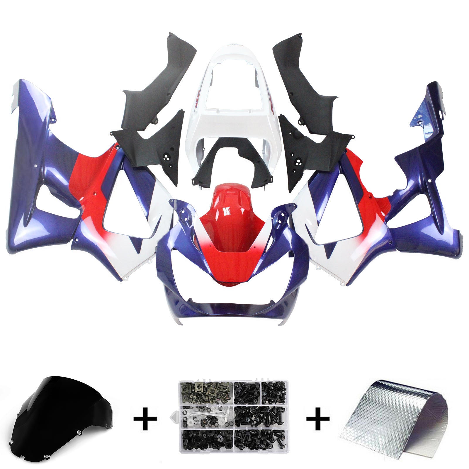 2000-2001 Honda CBR929RR Ruiskutussuojasarja Kori Abs Muovi