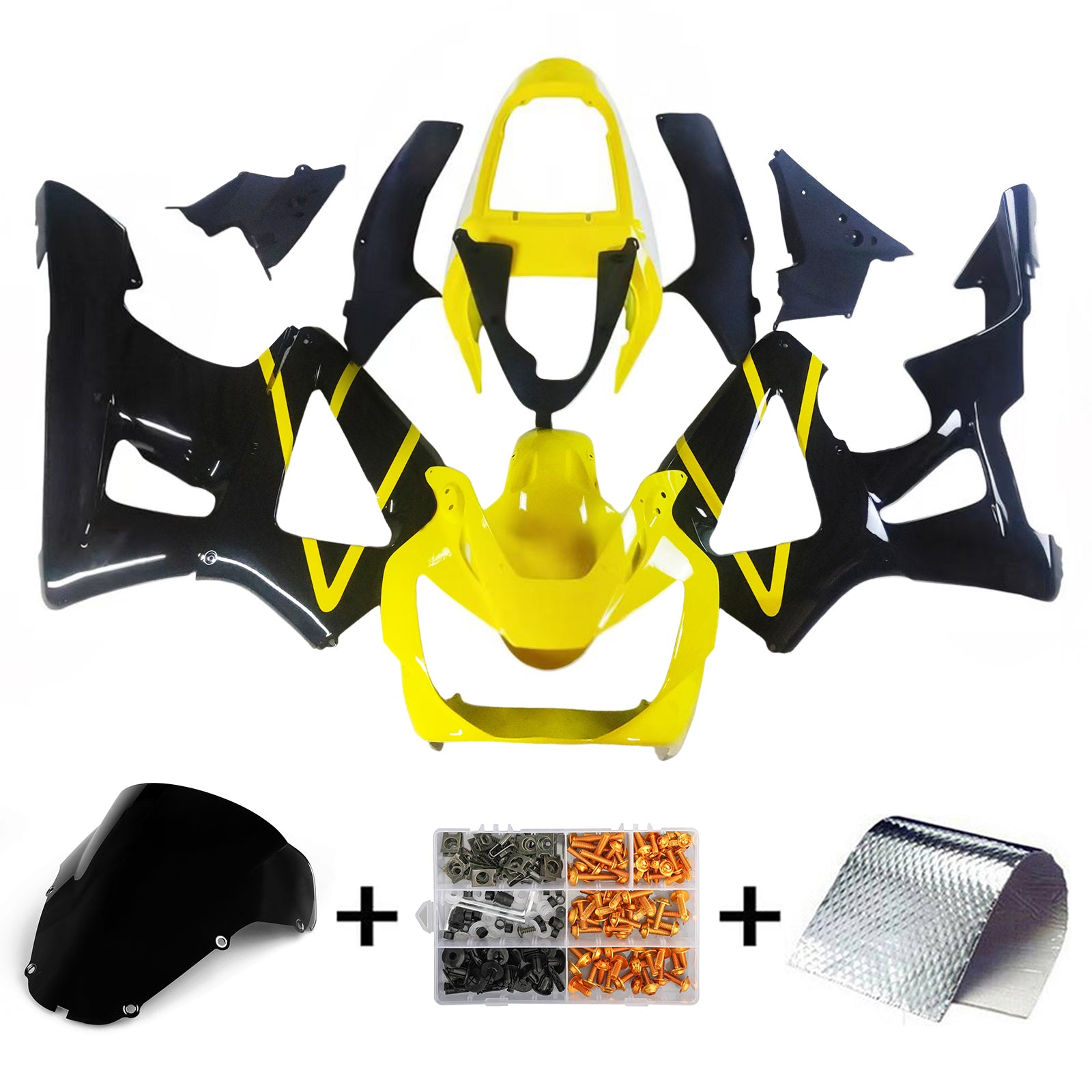 2000-2001 Honda CBR929RR Kit de carénage d'injection carrosserie plastique ABS