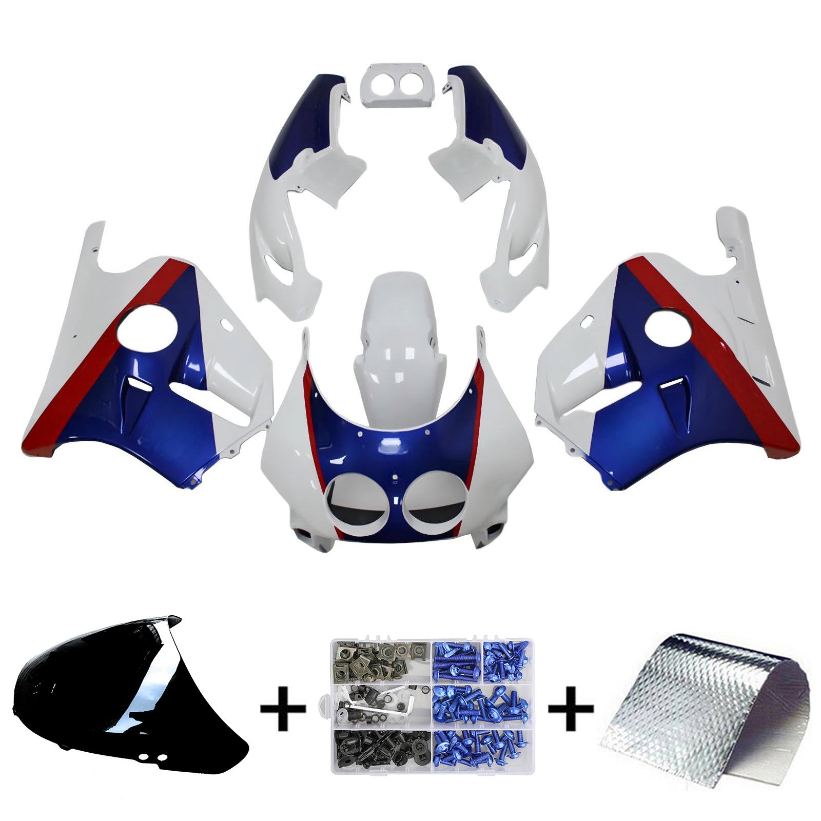 1990-1998 Honda CBR250RR MC22 Kit de carénage d'injection carrosserie plastique ABS