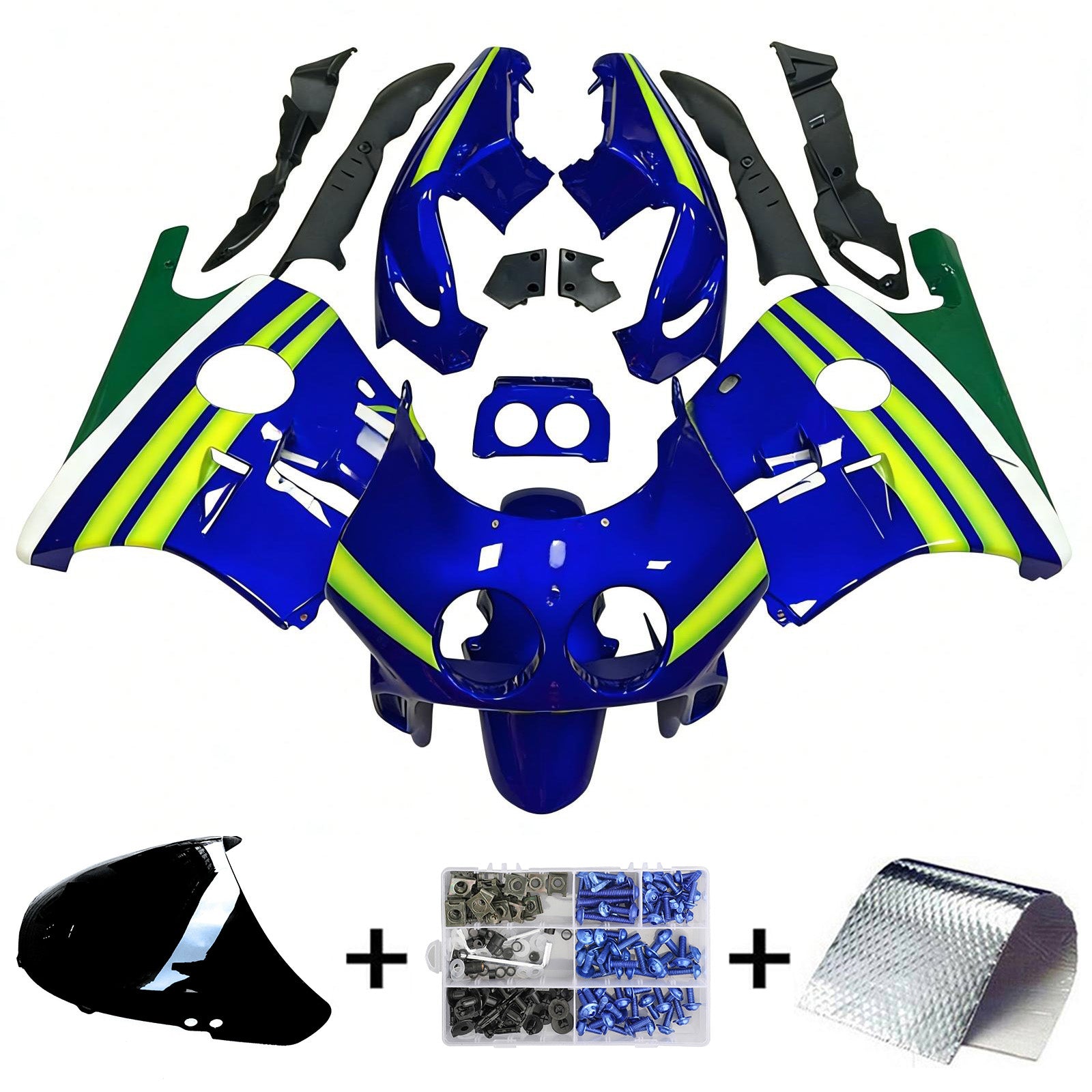 1990-1998 Honda CBR250RR MC22 Kit de carénage d'injection carrosserie plastique ABS