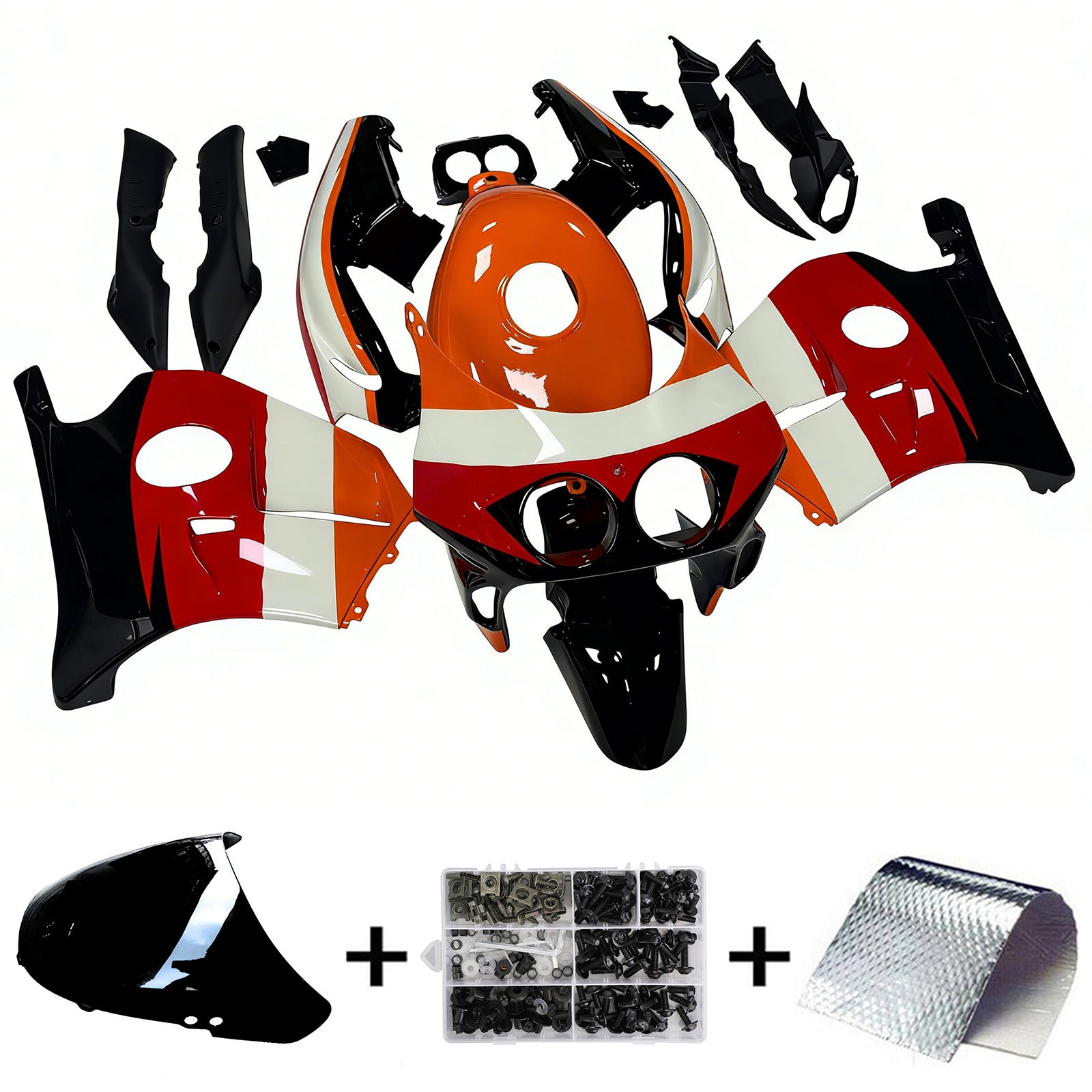 1990-1998 Honda CBR250RR MC22 Kit de carénage d'injection carrosserie plastique ABS