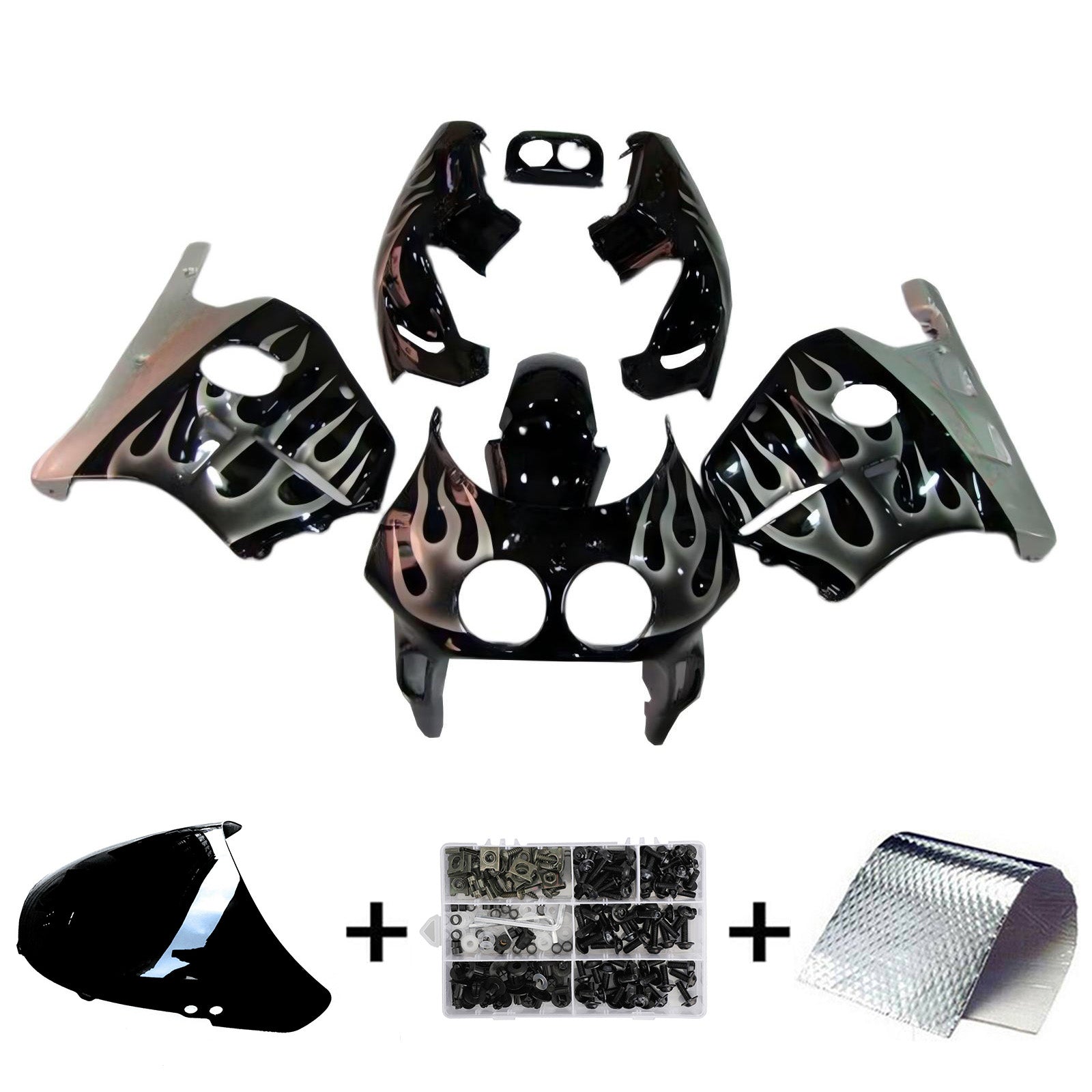 1990-1998 Honda CBR250RR MC22 Kit de carénage d'injection carrosserie plastique ABS