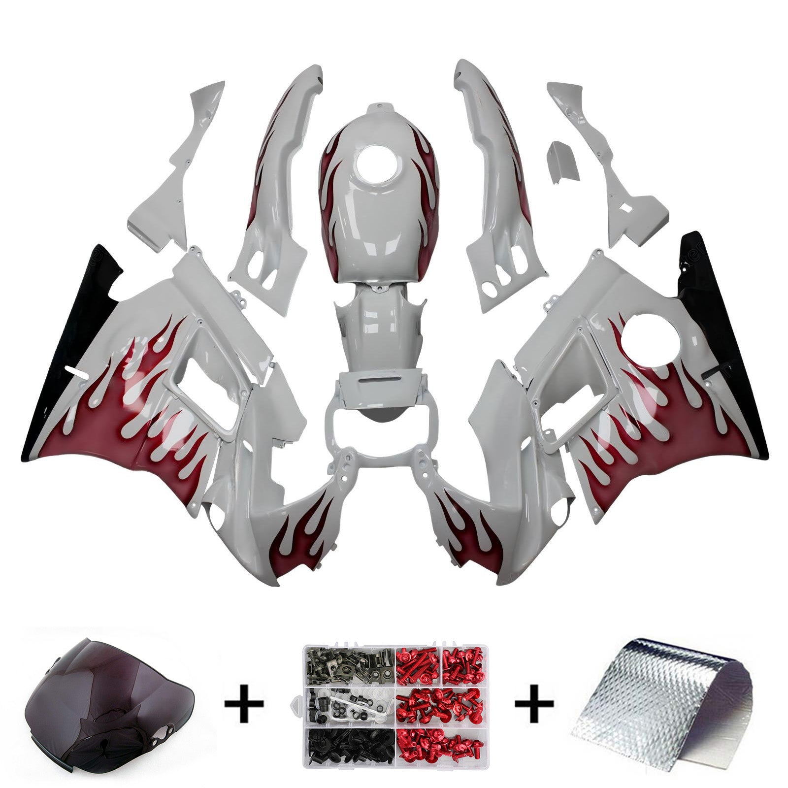 1991-1994 Honda CBR600 F2 Zestaw owiewek wtryskowych Nadwozie z tworzywa ABS