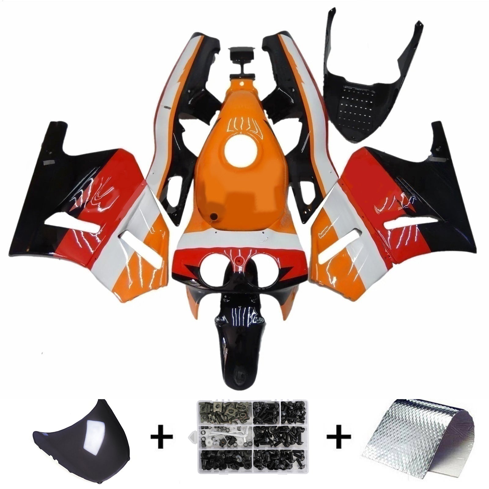 1988-1992 Honda VFR400R NC30 Kit de carénage d'injection carrosserie plastique ABS