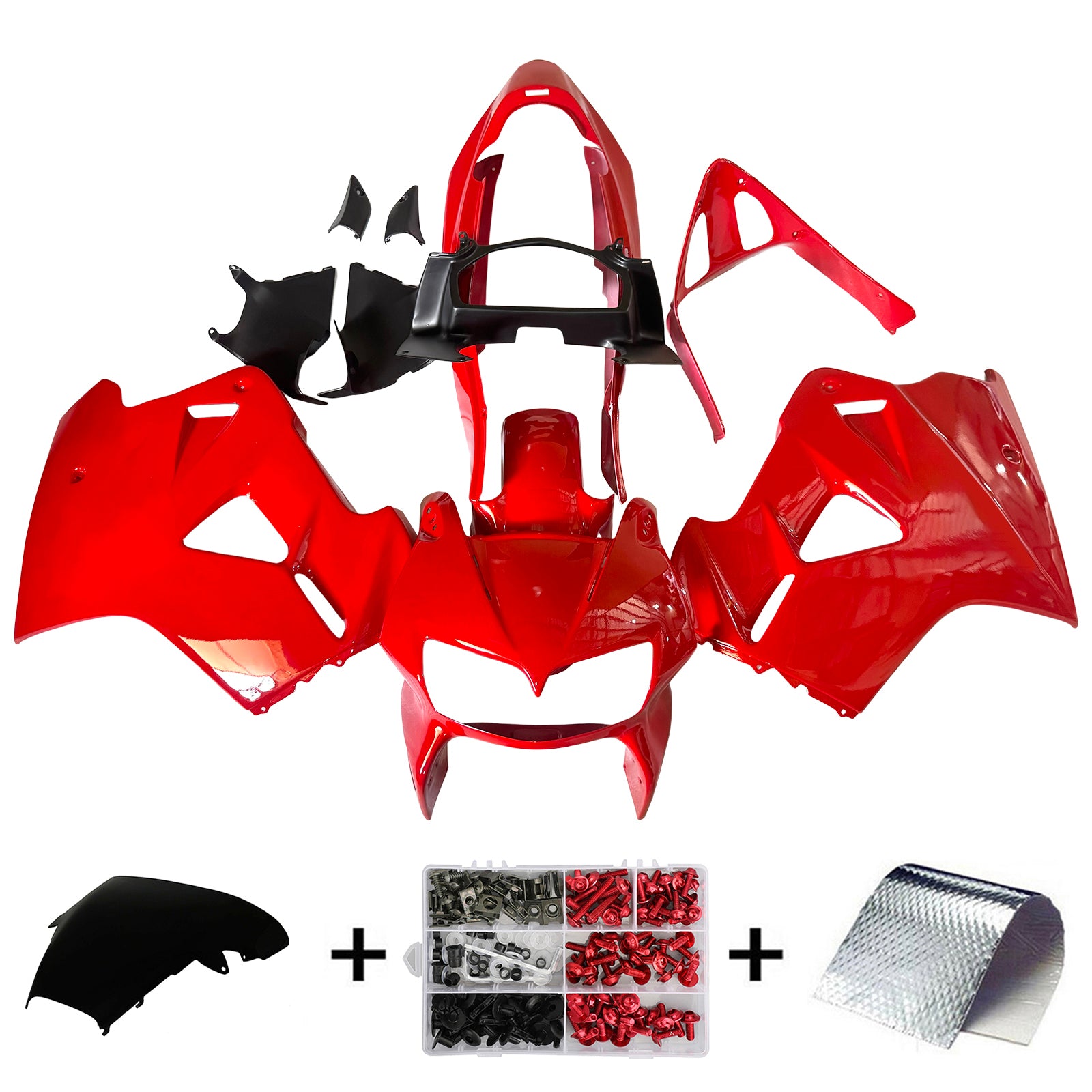 Amotopart Honda VFR800 1998-2001 Kit Square Plastic Abs