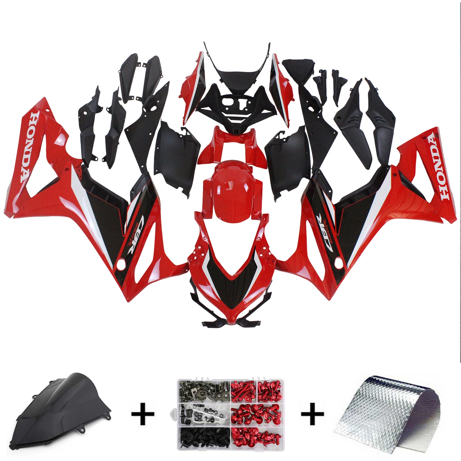 Amotopart Honda CBR650R 2019-2020 Kit Square Plastic Bodest