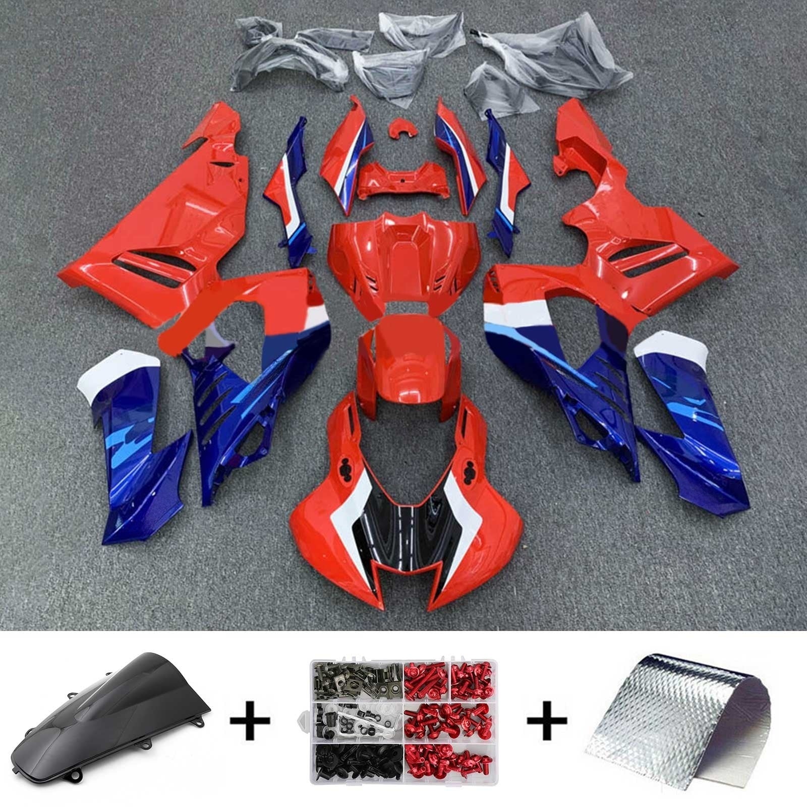 Amotopart Honda CBR1000RR-R 2020-2023 Kit Carénage Carrosserie Plastique ABS