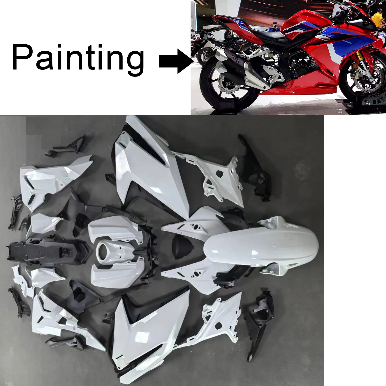 Zestaw owiewki wtrysku z tworzywa sztucznego dla Honda CBR250RR 2017-2022