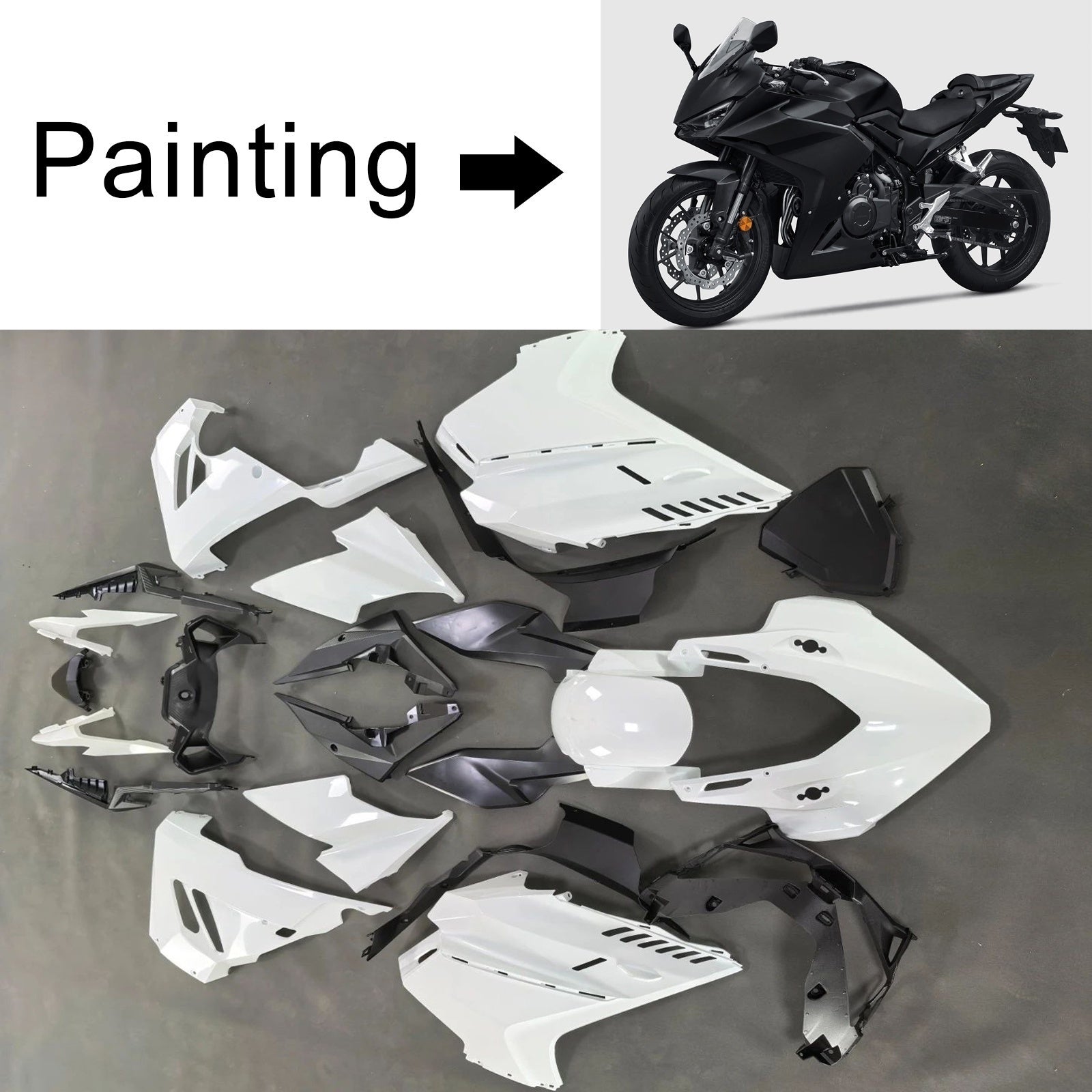 Kit de carénage en plastique ABS pour Honda CBR400R CBR500R 2024-2025