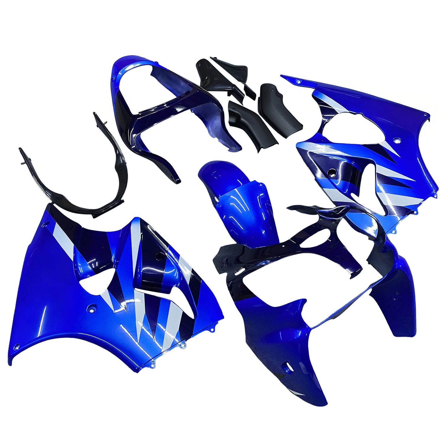 Amotopart Kawasaki ZX6R 636 2000-2002 ZZR600 2005-2008 Kit de carénage carrosserie