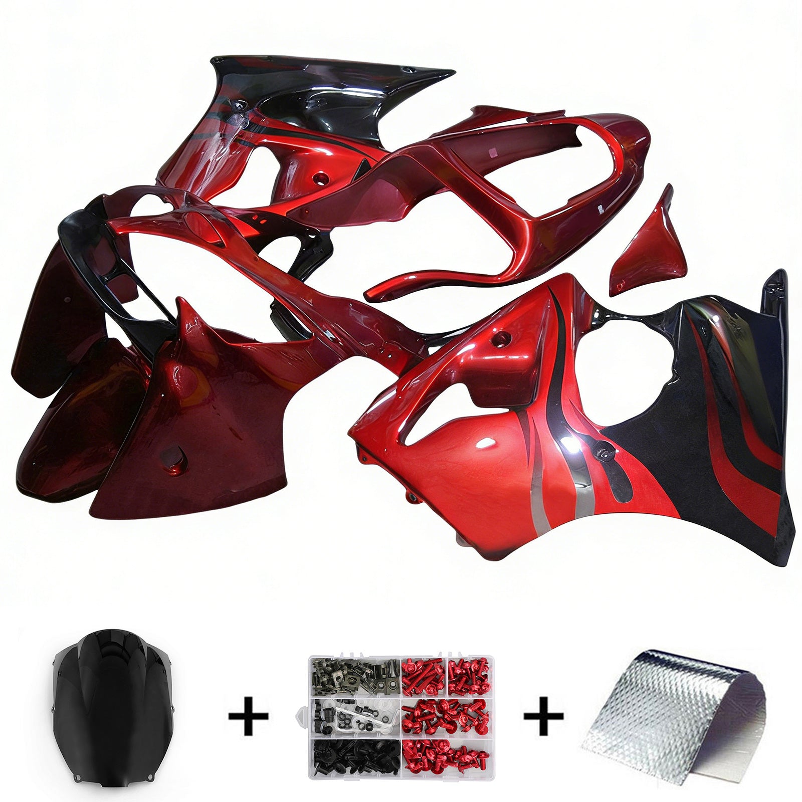 Kit carenatura iniezione carrozzeria Kawasaki ZX6R 636 2000-2002 2005-2008 ZZR600
