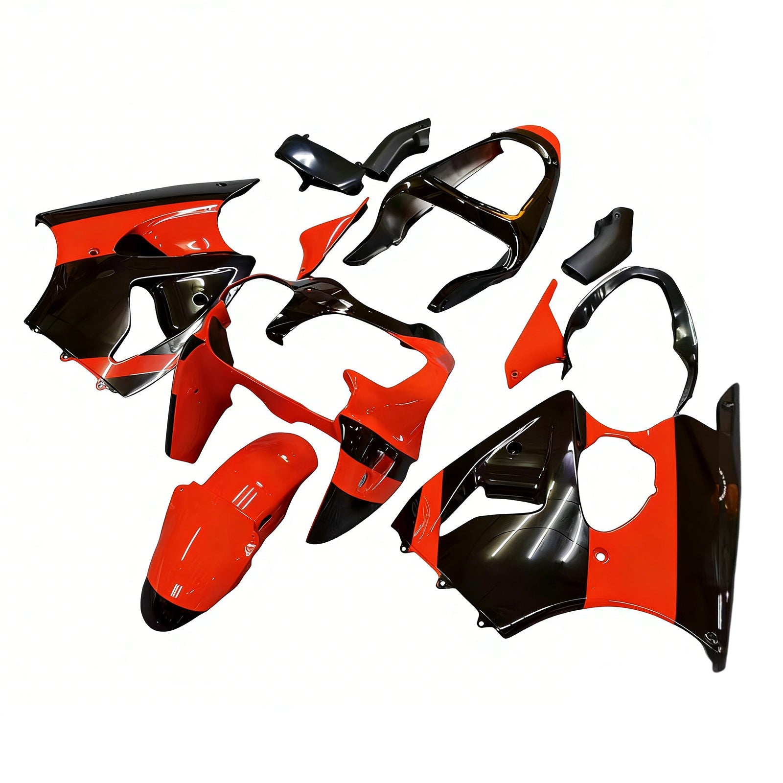 2000-2002 Kawasaki ZX6R 636, 2005-2008 ZZR600 päällirakenteen ruiskutussuojasarja