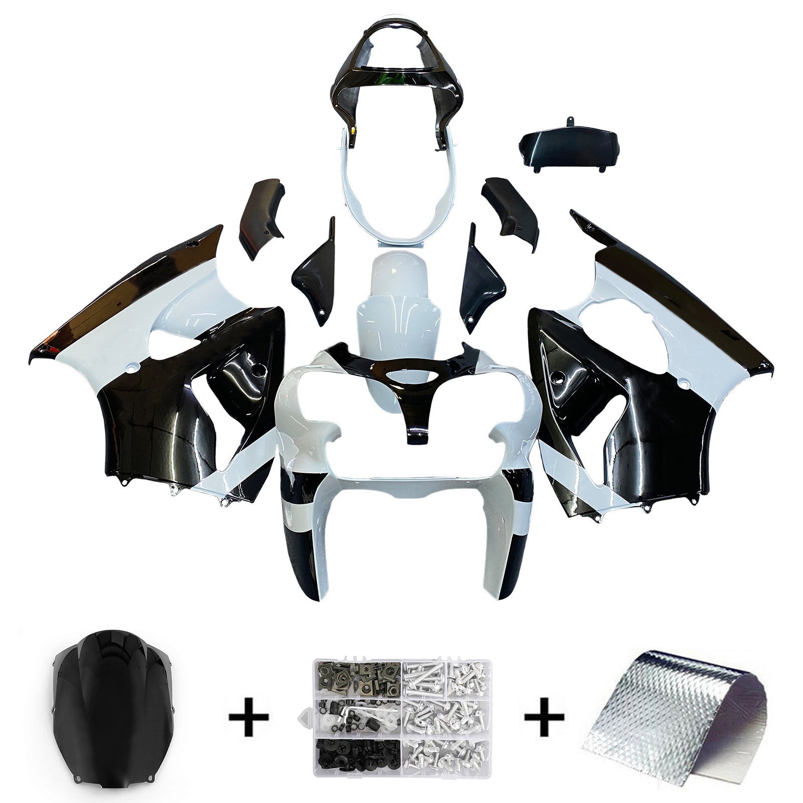 2000-2002 Kawasaki ZX6R 636 2005-2008 ZZR600 Kit de carénage d'injection carrosserie