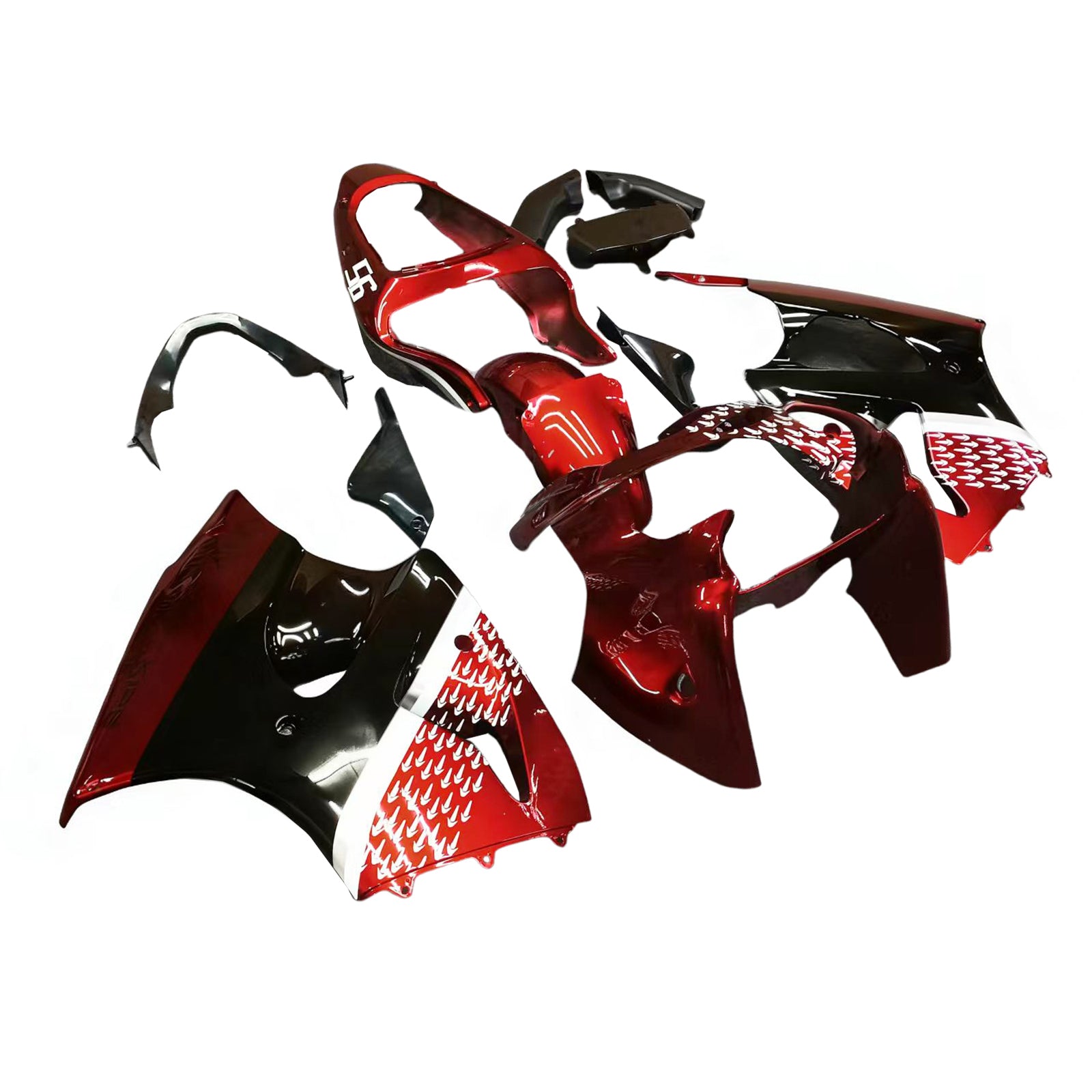 2000-2002 Kawasaki ZX6R 636 2005-2008 ZZR600 Kit de carénage d'injection carrosserie