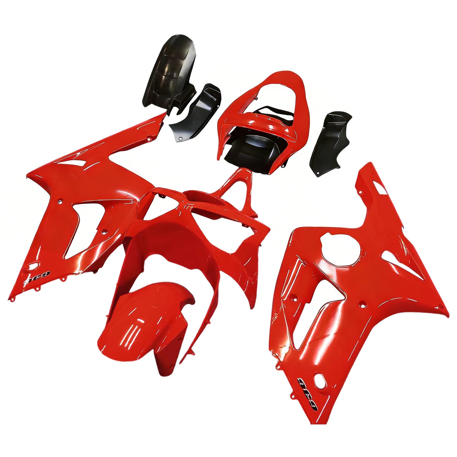Amotopart stroomlijnkappen 2003-2004 Kawasaki ZX6R 636 Rode Ninja Generiek