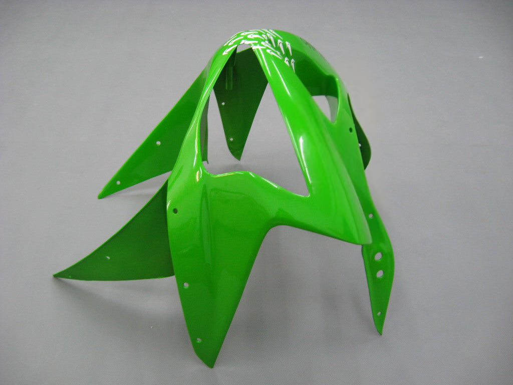 Carénages Amotopart 2003-2004 Kawasaki ZX6R 636 Vert Noir No.56 ELF Générique