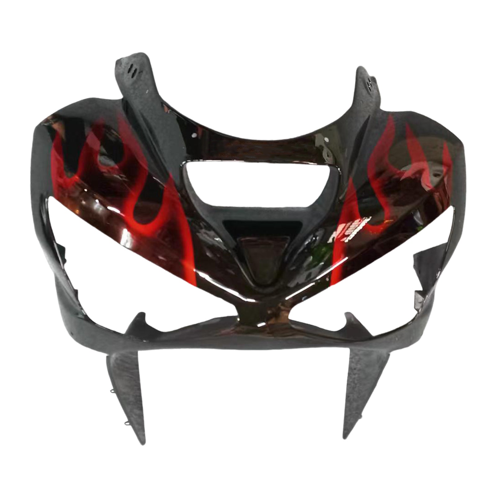 Carénages Amotopart 2003-2004 Kawasaki ZX6R 636 Black &amp; Red Flame ZX6R Generic
