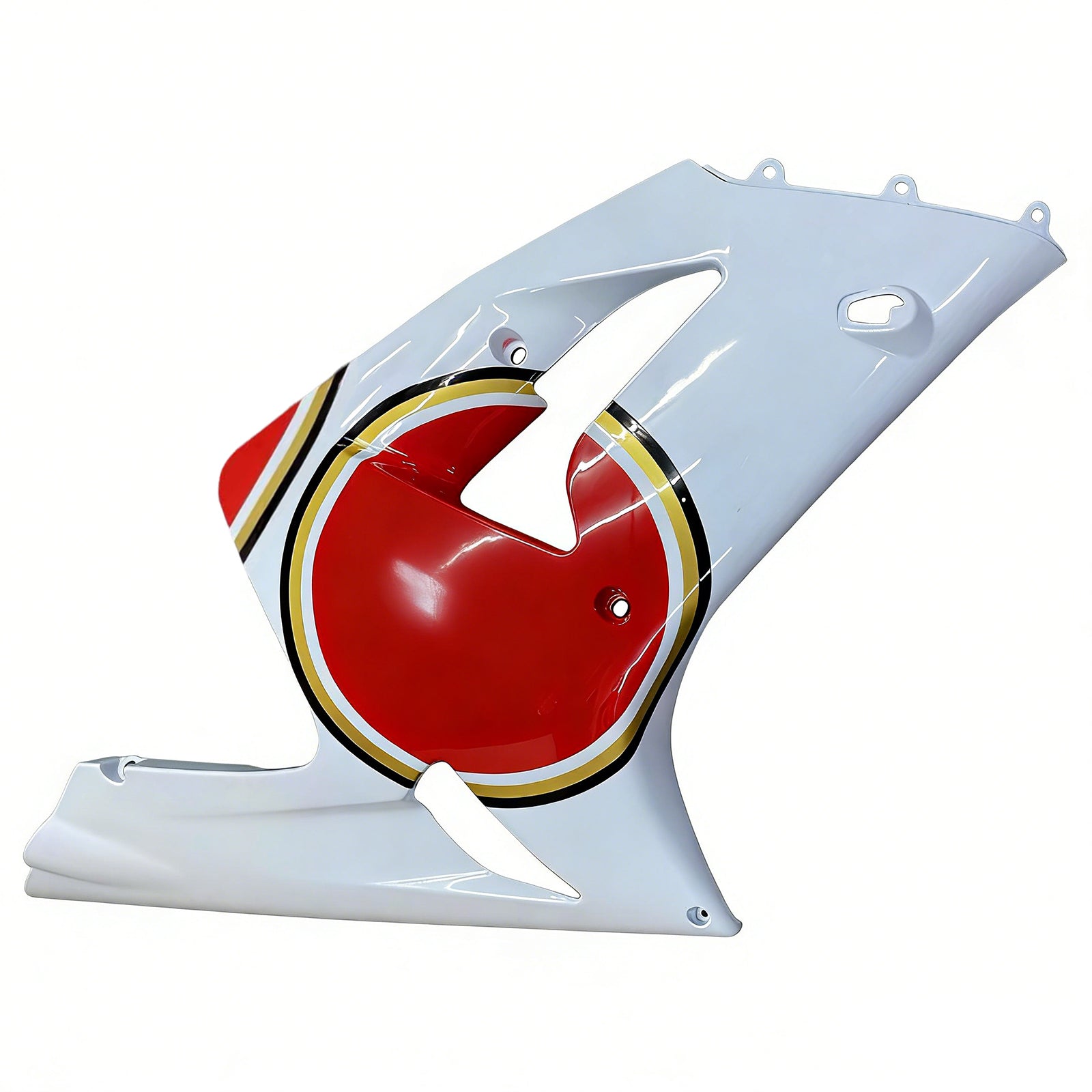 Carénages Amotopart 2003-2004 Kawasaki ZX6R 636 Blanc Rouge Lucky Strike Ninja Generic
