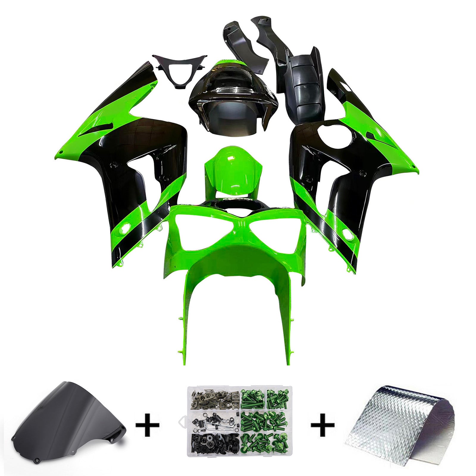 2003-2004 kawasaki zx6r injection de camen kit de carrosserie en plastique
