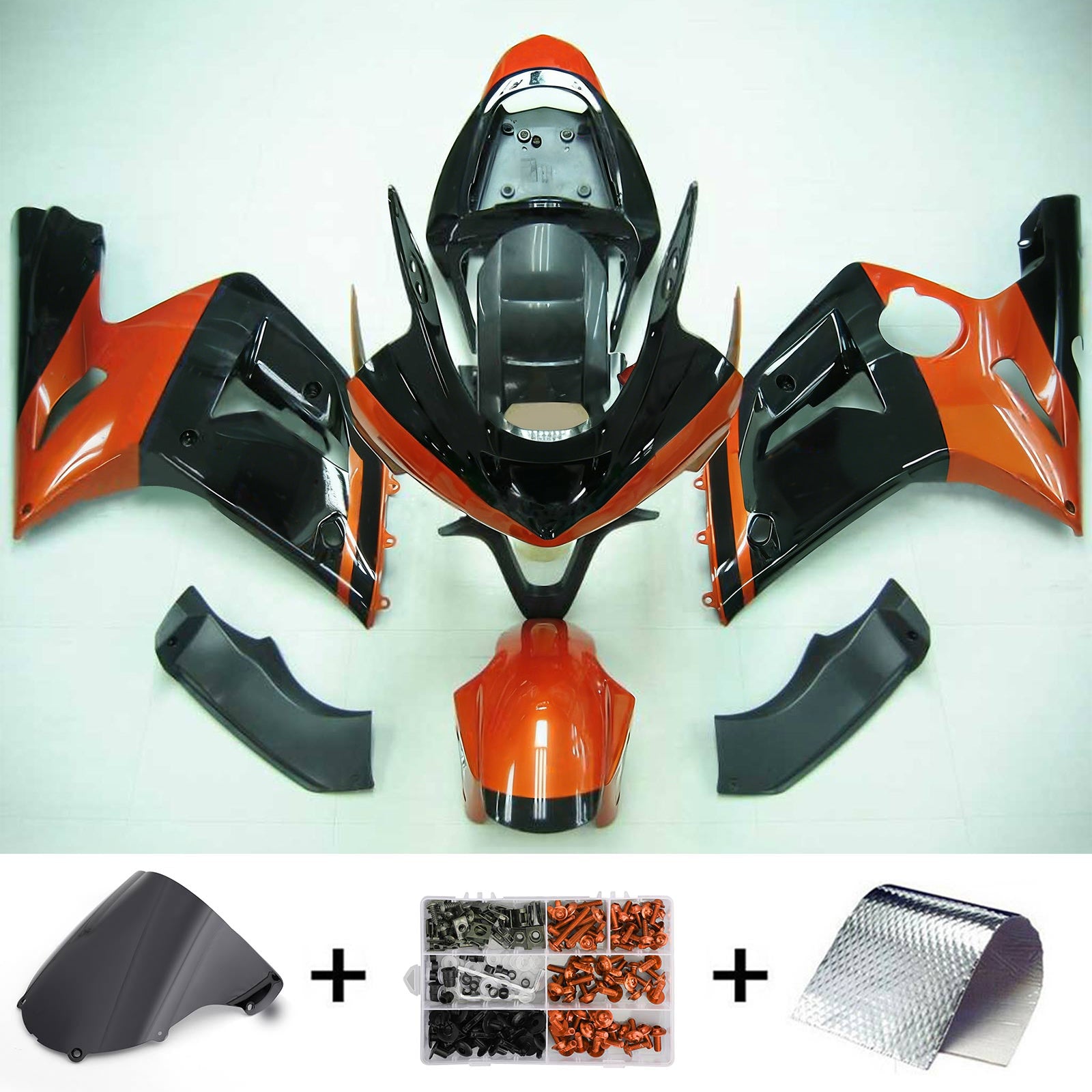 Kit de carénage Amotopart pour Kawasaki ZX6R 636 2003-2004 Générique