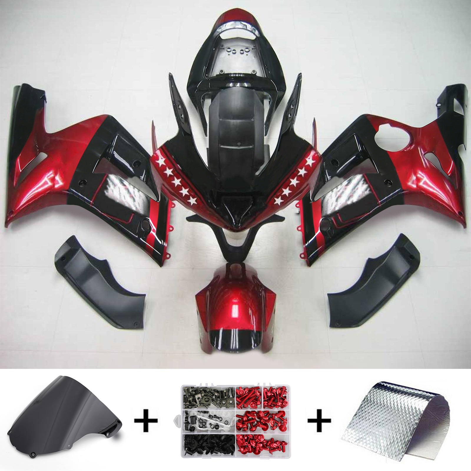 Kit de carénage Amotopart pour Kawasaki ZX6R 636 2003-2004 Générique