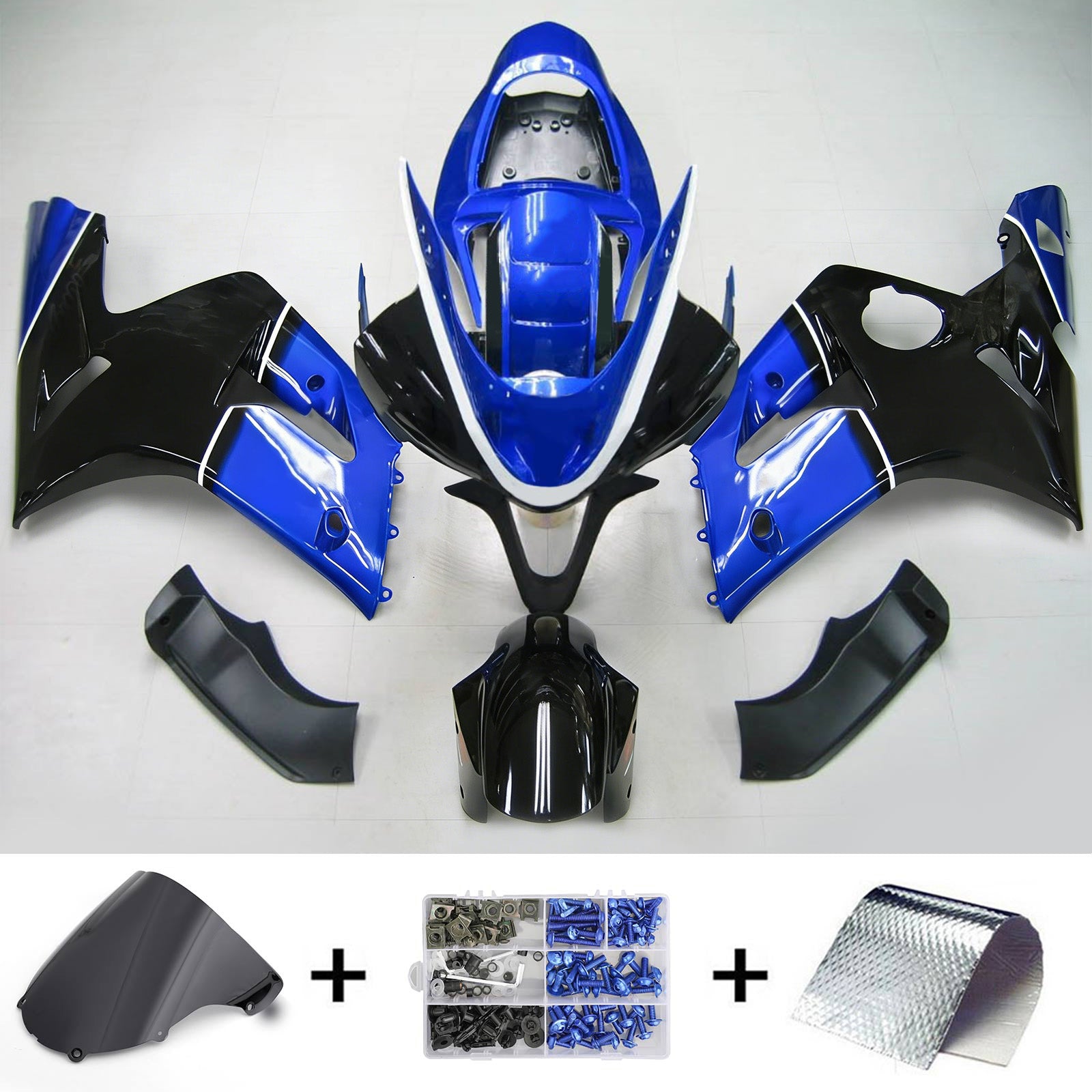 Kit de carénage Amotopart pour Kawasaki ZX6R 636 2003-2004 Générique