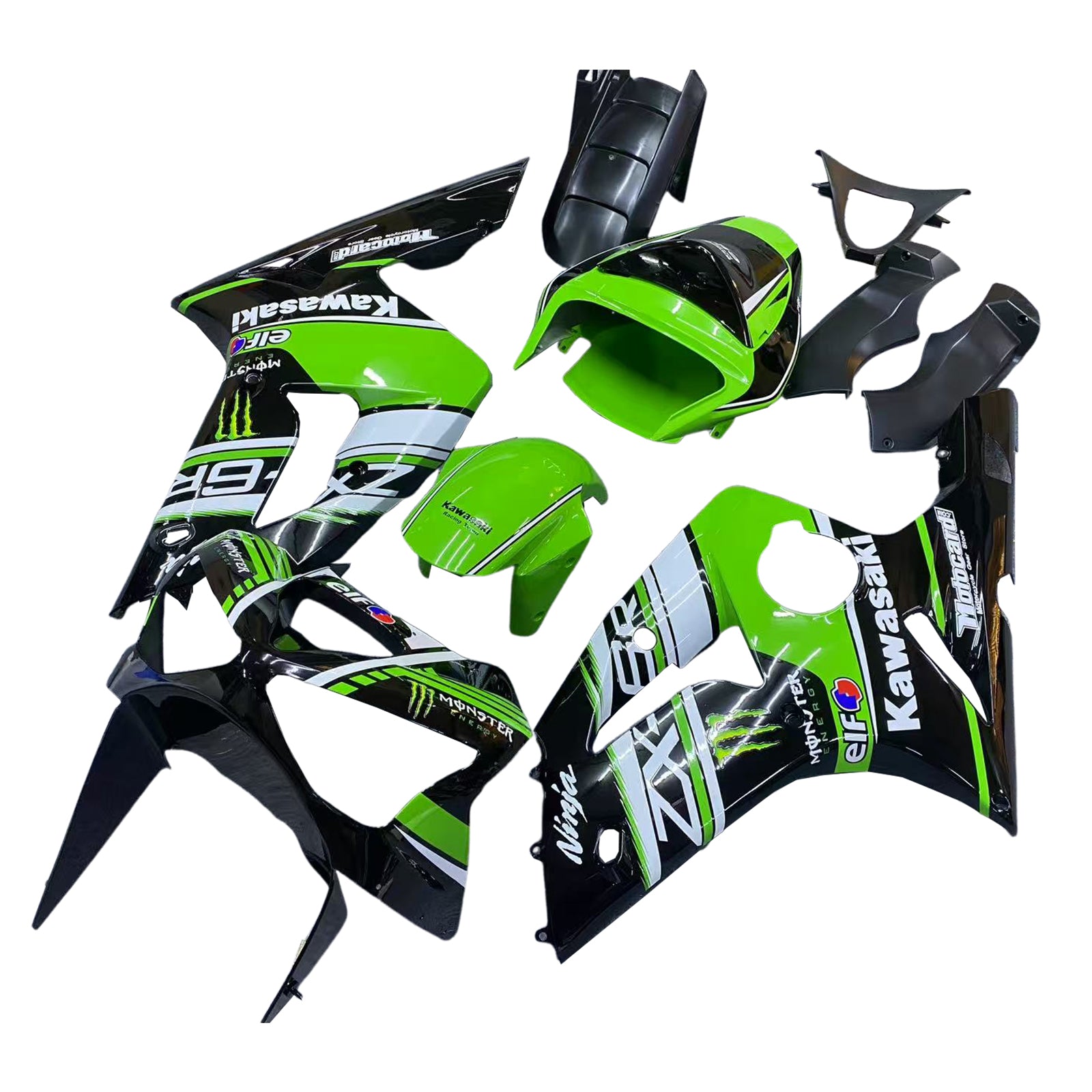 Amotopart Kawasaki ZX6R 636 2003-2004 ABS kunststof carrosseriekuipset