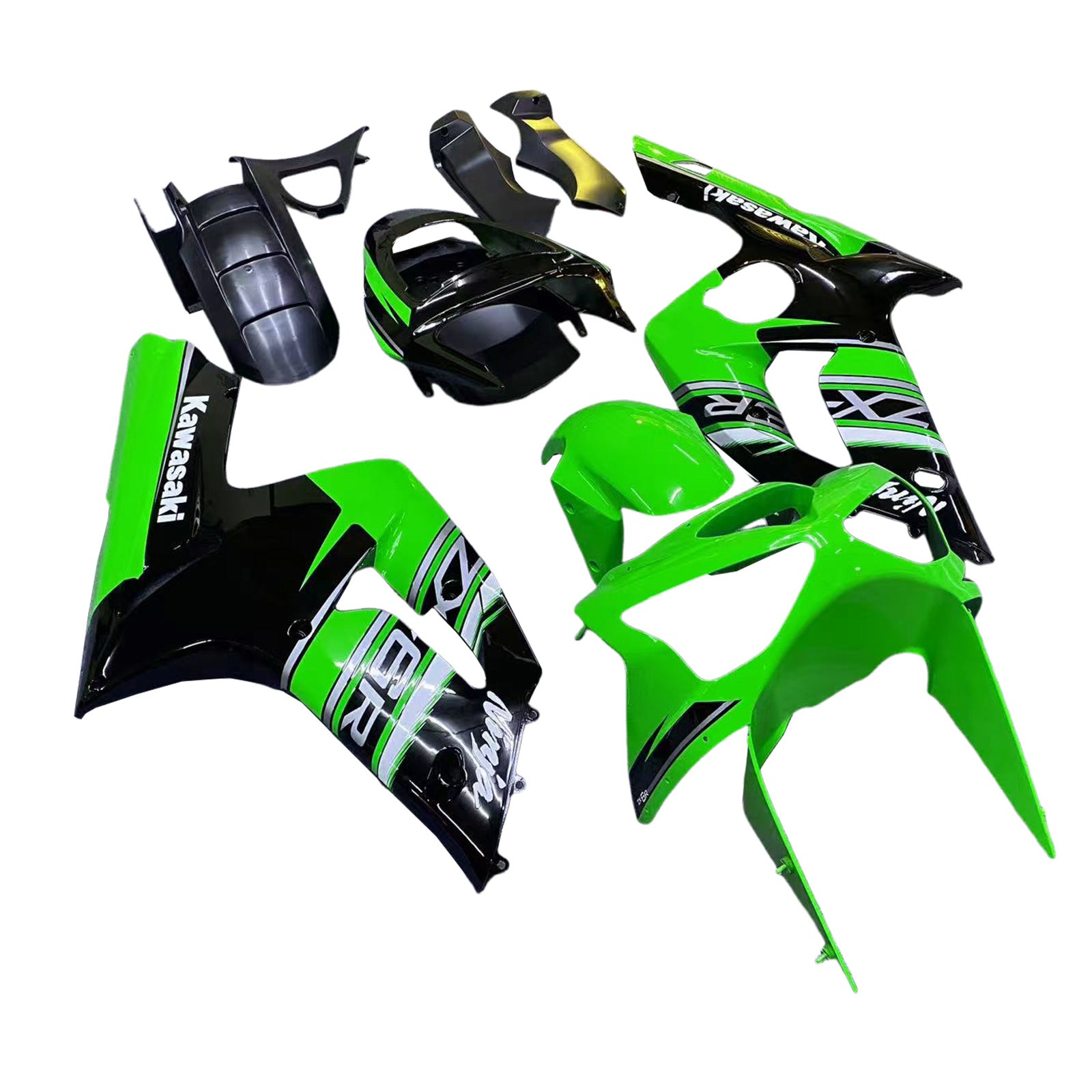 Amotopart Kawasaki ZX6R 636 2003-2004 Kit Carroserie Plastic ABS