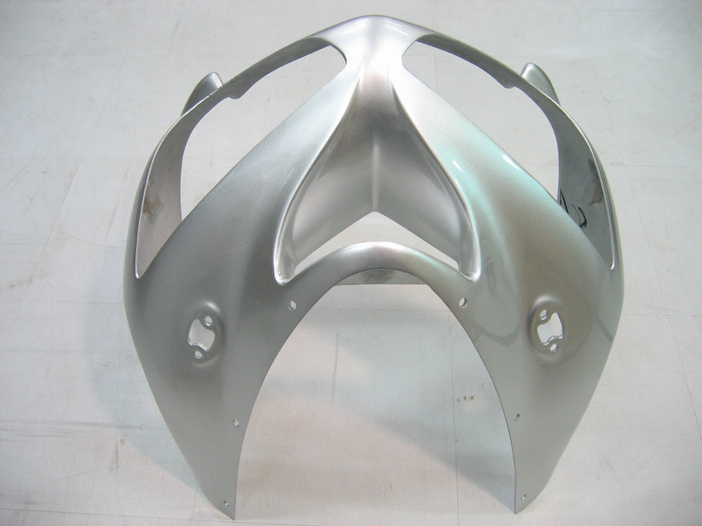 Carénages Amotopart 2005-2006 Kawasaki ZX6R 636 Silver &amp; Red Flame Ninja Generic