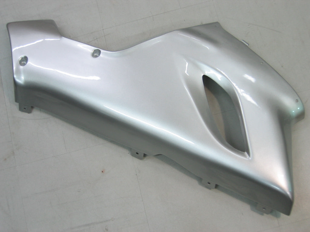 Carénages Amotopart 2005-2006 Kawasaki ZX6R 636 Silver &amp; Red Flame Ninja Generic