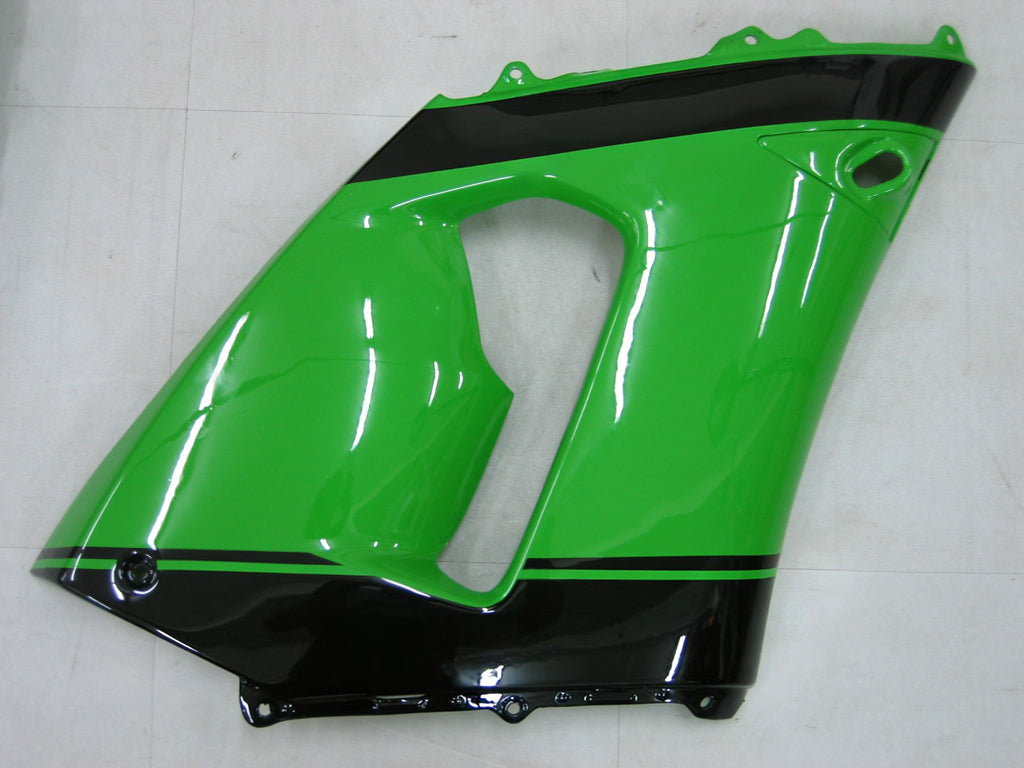 Amotopart Carénages 2005-2006 Kawasaki ZX6R 636 Vert Noir No.14 ZX6R Générique