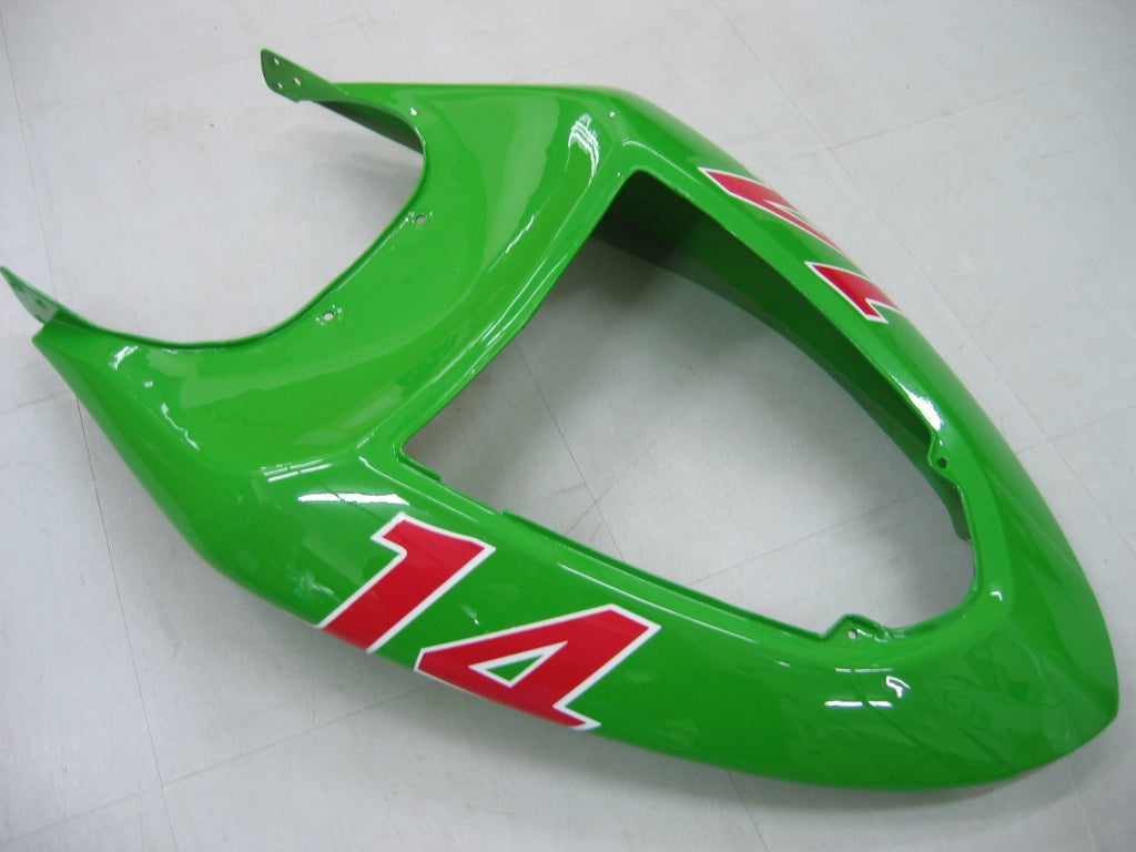 Amotopart Carénages 2005-2006 Kawasaki ZX6R 636 Vert Noir No.14 ZX6R Générique