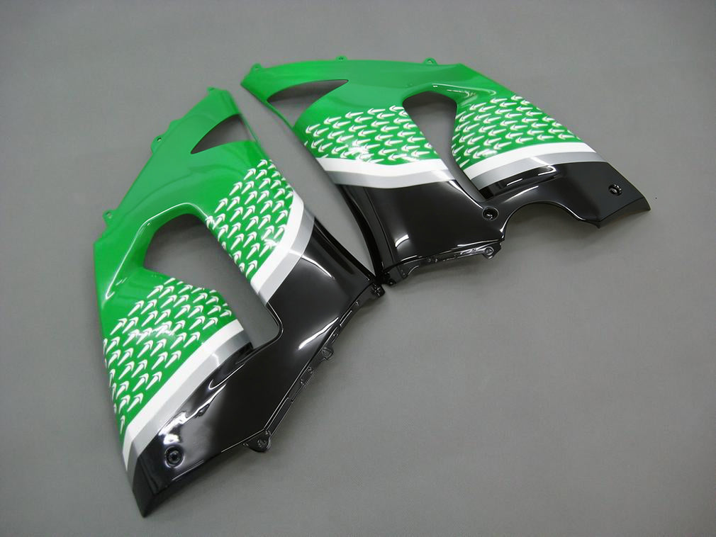 Carene Amotopart 2005-2006 Kawasaki ZX6R 636 Verde Nero No.56 Nakano Generico