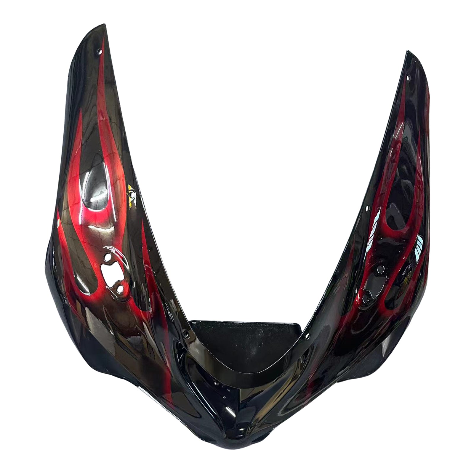 Carénages Amotopart 2005-2006 Kawasaki ZX6R 636 Black &amp; Red Flame Ninja Generic