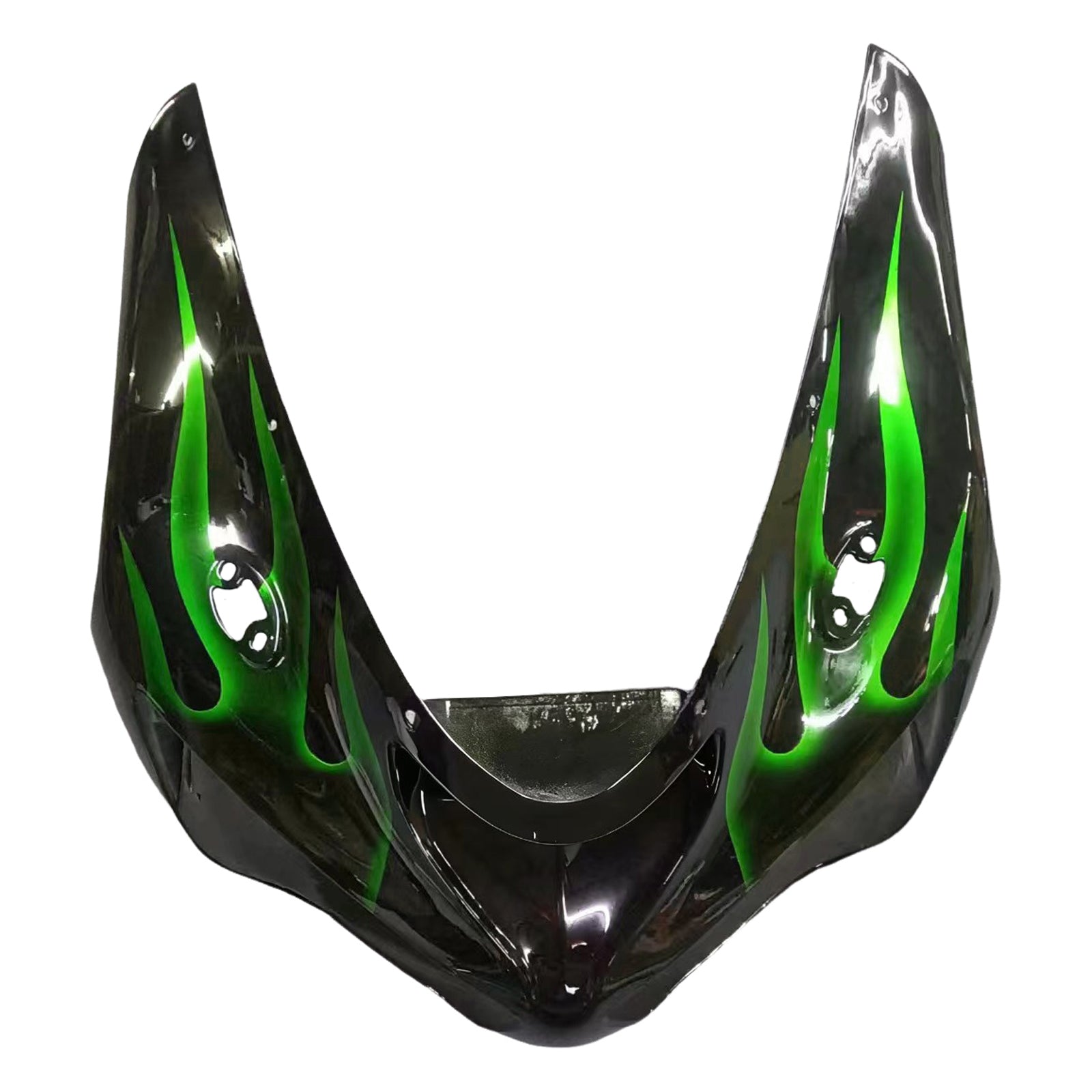 Carénages Amotopart 2005-2006 Kawasaki ZX6R 636 Black &amp; Green Flame Ninja Generic