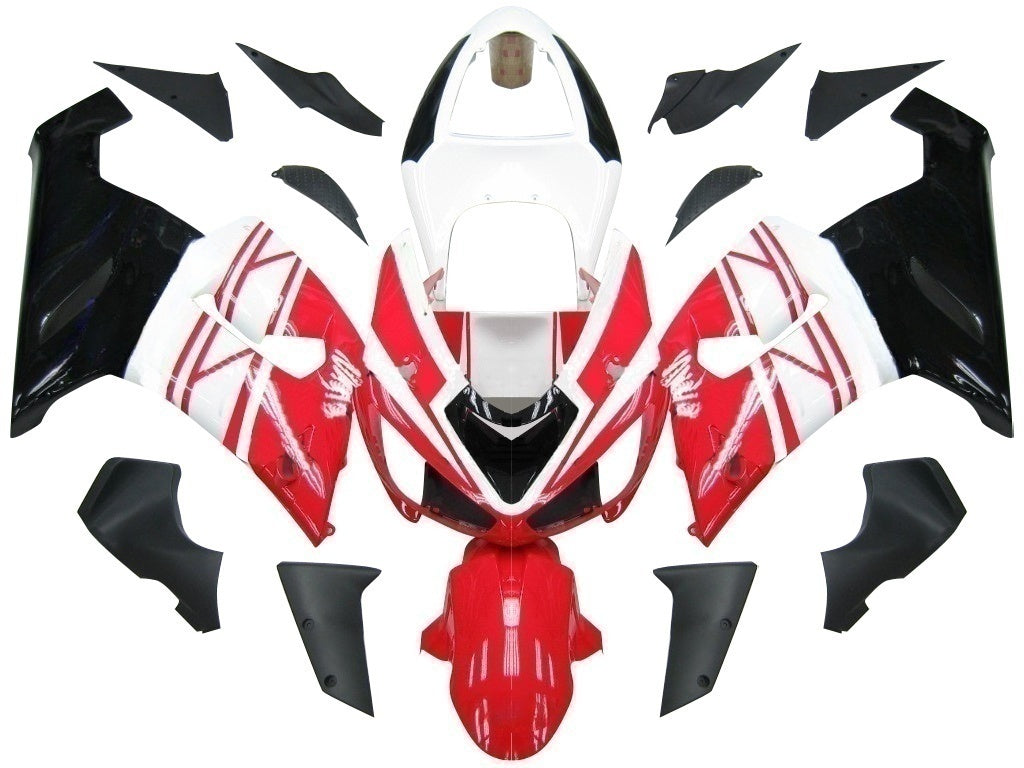 Carénages Amotopart 2005-2006 Kawasaki ZX6R 636 Rouge Blanc Noir Ninja Generic