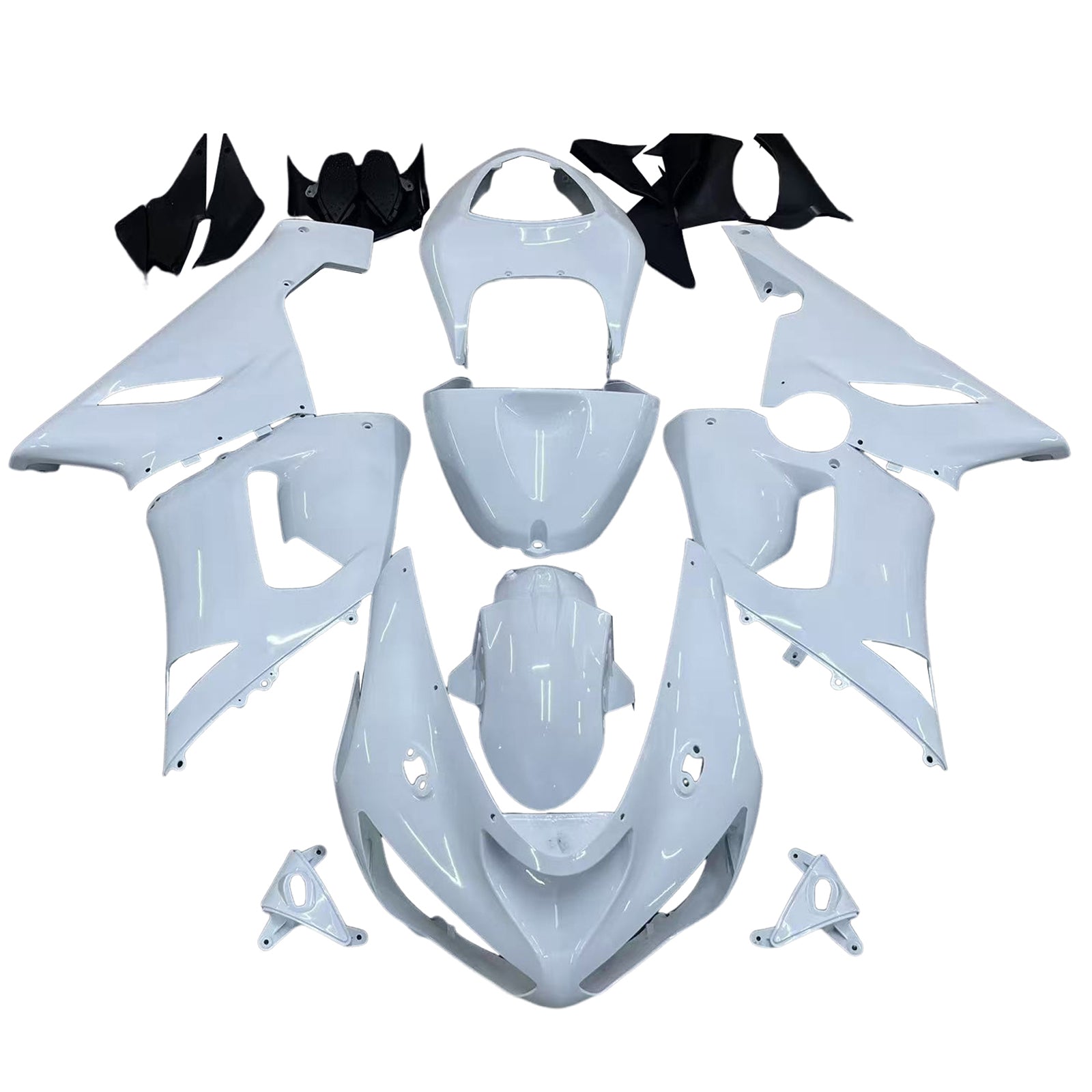 Carénages Amotopart 2005-2006 Kawasaki ZX6R 636 Blanc ZX6R Ninja Generic