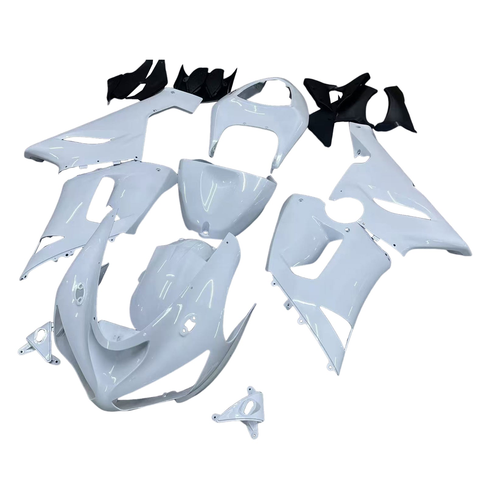 Carénages Amotopart 2005-2006 Kawasaki ZX6R 636 Blanc ZX6R Ninja Generic