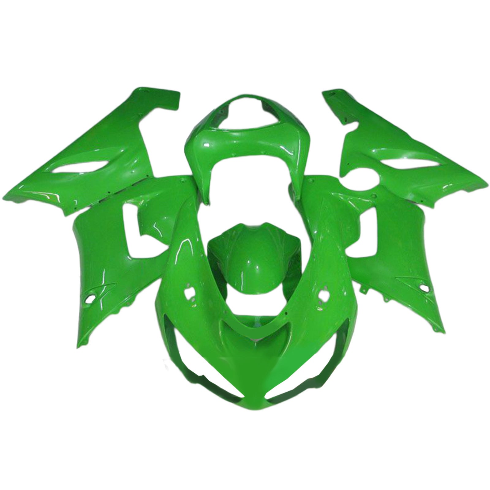 Amotopart Carénages 2005-2006 Kawasaki ZX6R ZX636 Vert Ninja Générique