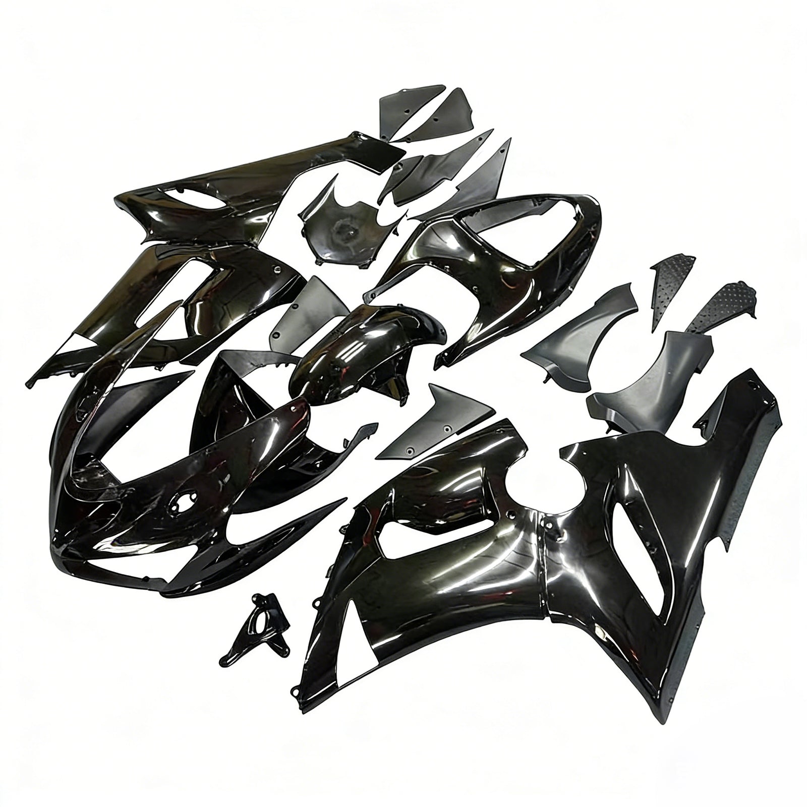 Amotopart Kawasaki ZX6R 636 2005-2006 Kit Carénage Carrosserie Plastique ABS