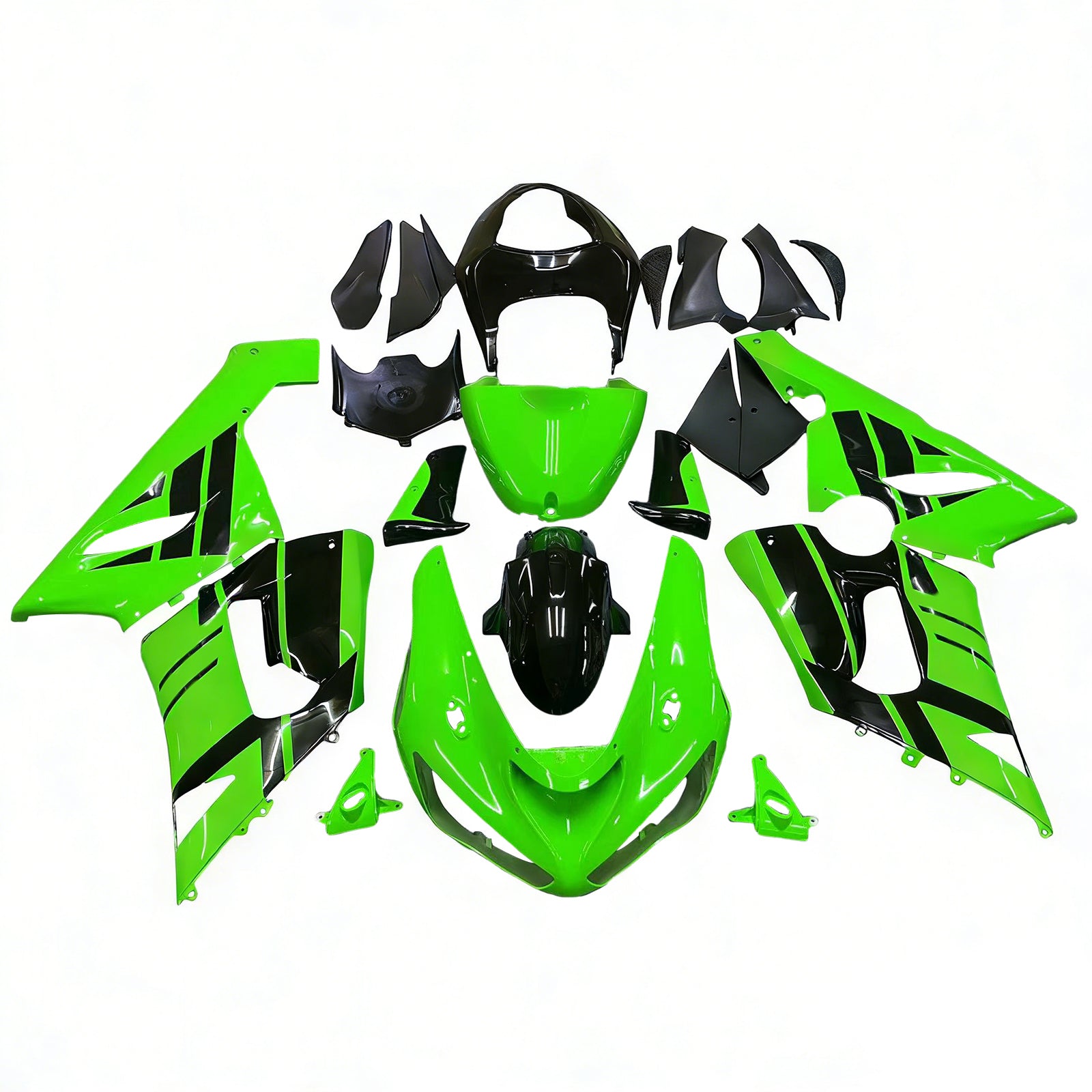 Amotopart Kawasaki ZX6R 636 2005-2006 ABS muovinen korin suojasarja
