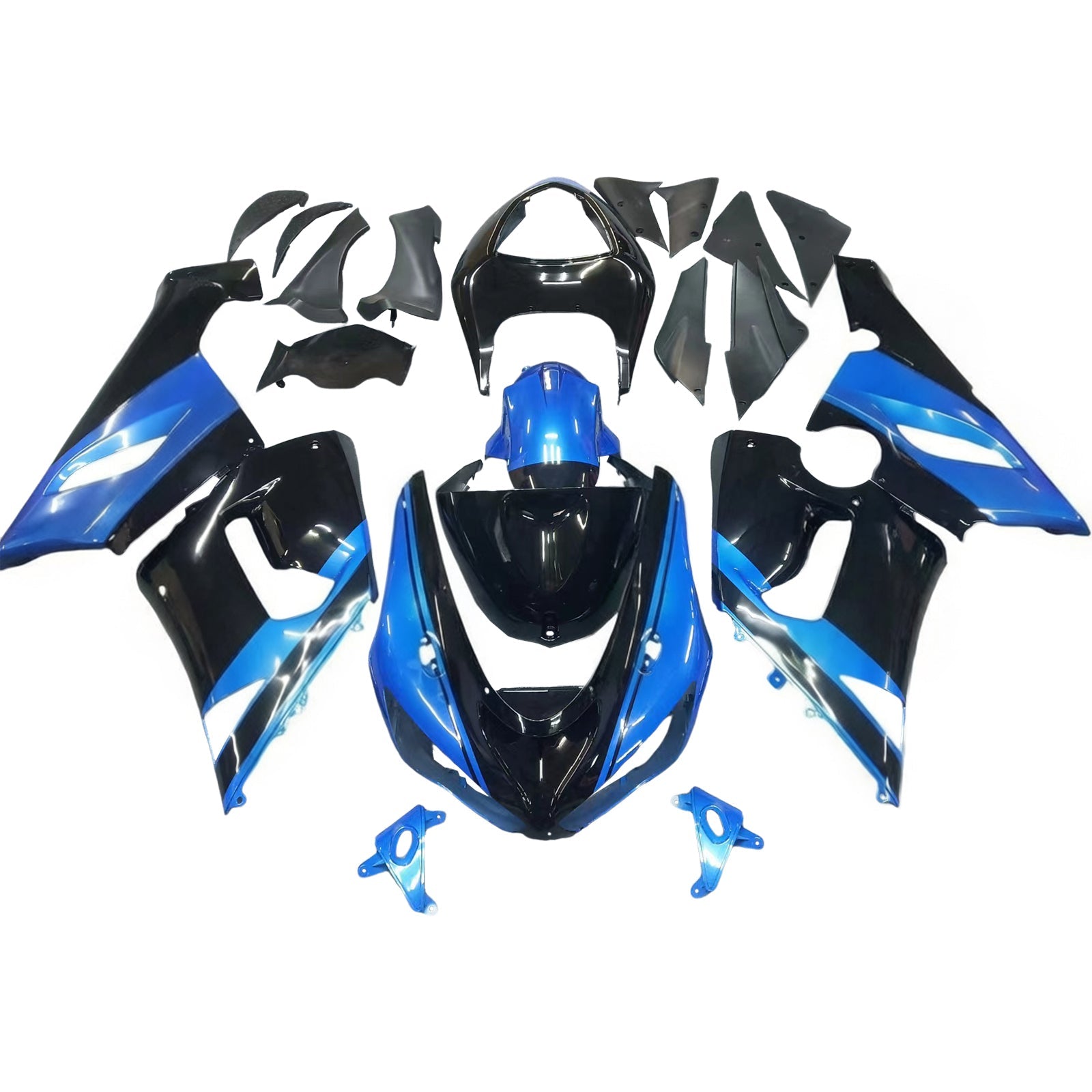 Amotopart Kawasaki ZX6R 636 2005-2006 Kit carena carrozzeria in plastica ABS