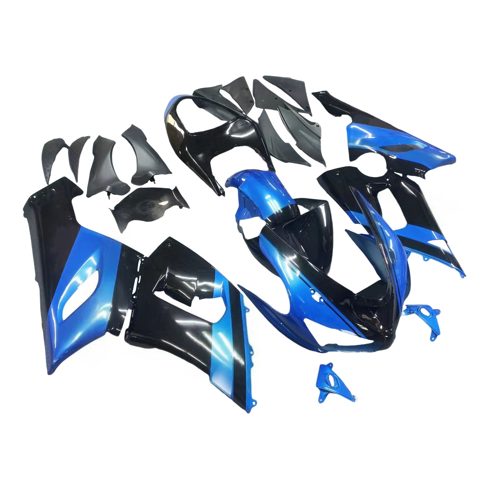 Amotopart Kawasaki ZX6R 636 2005-2006 Kit carena carrozzeria in plastica ABS