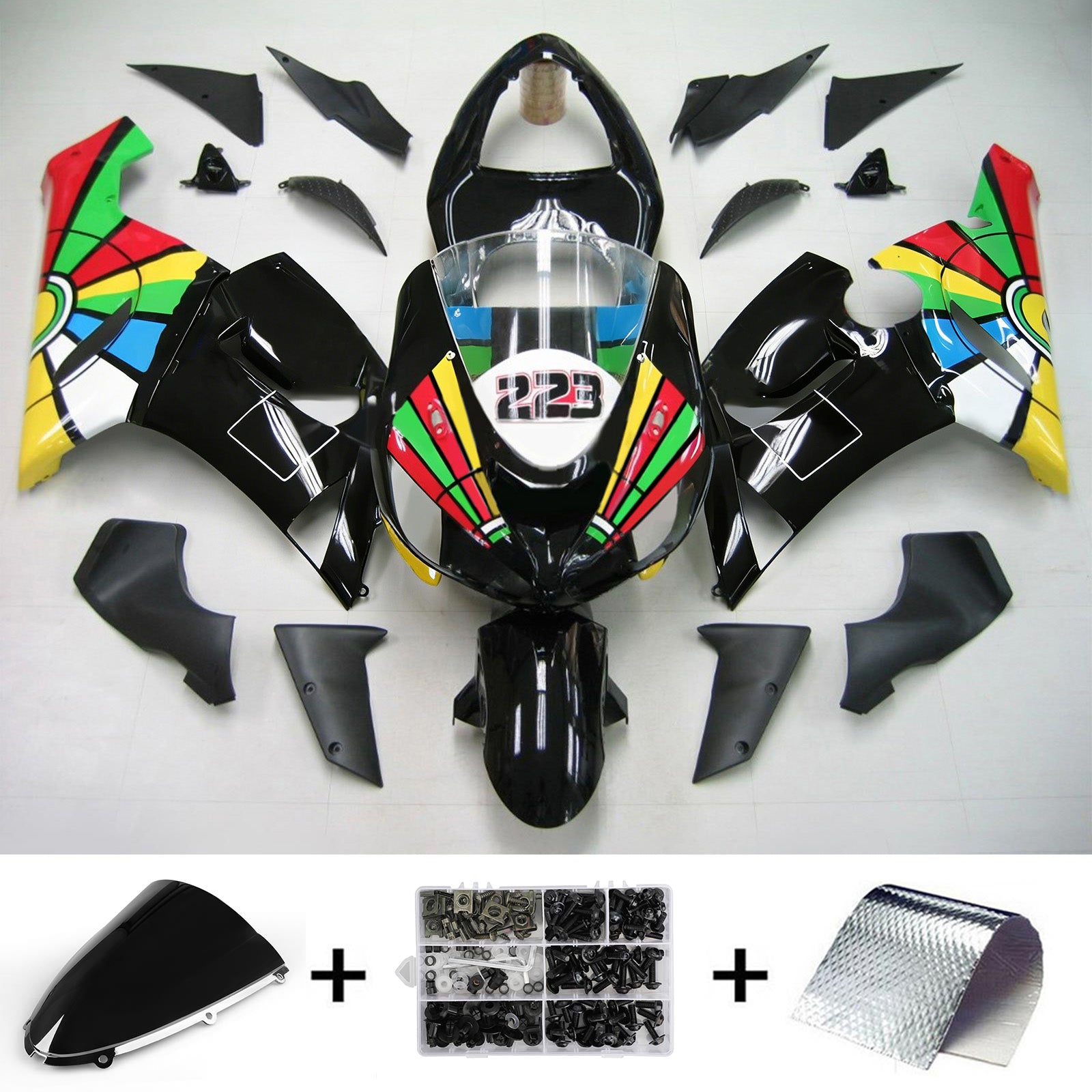 Amotopart Sealing Kit za Kawasaki ZX6R 636 2005-2006 Generic